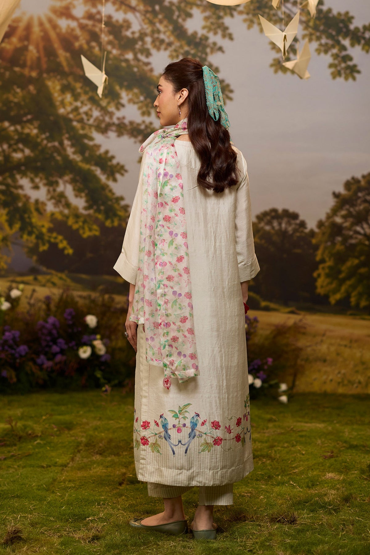Garden's Edge Ivory Kurta Set