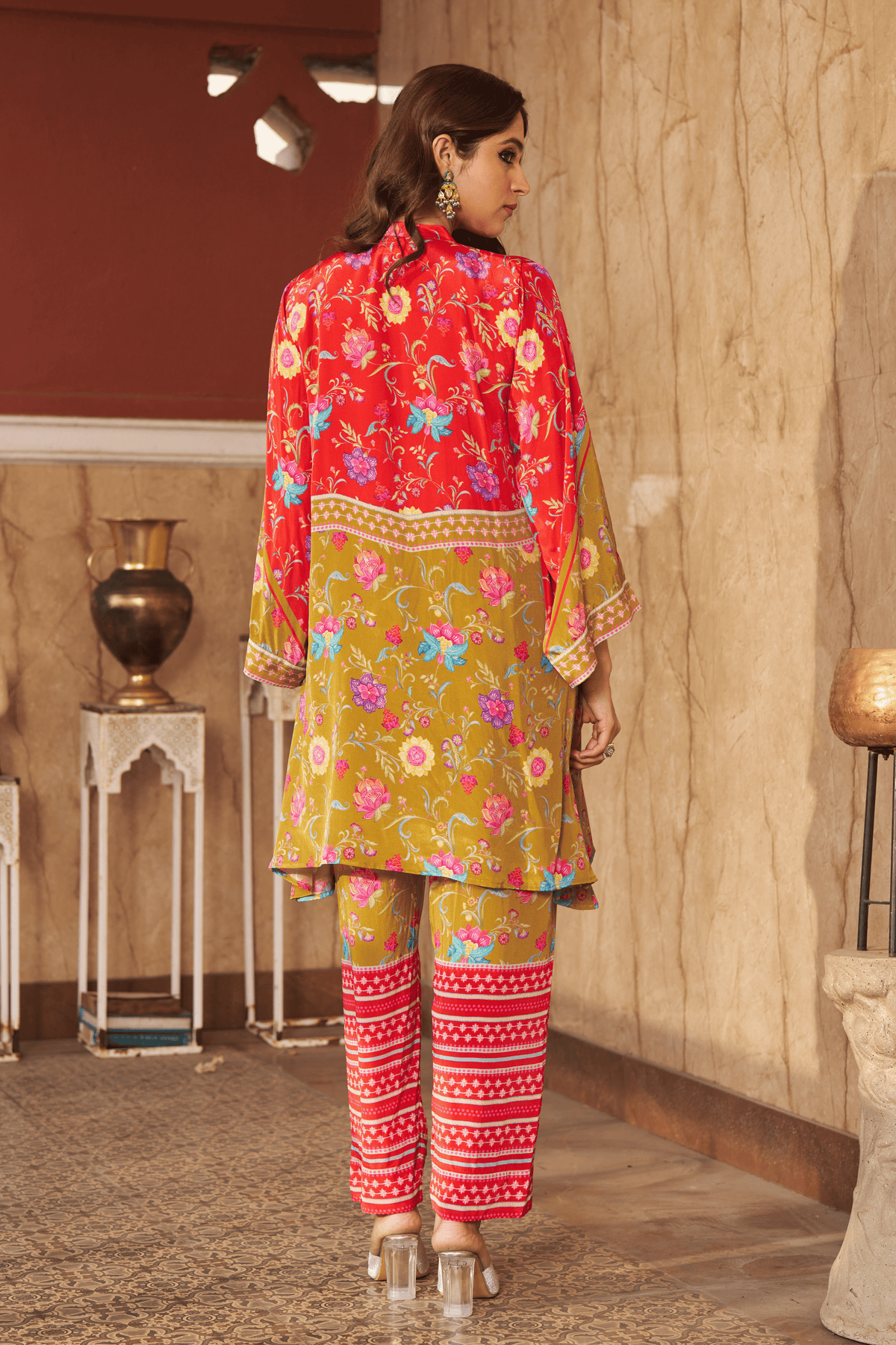 Ruya Olive Tunic Set