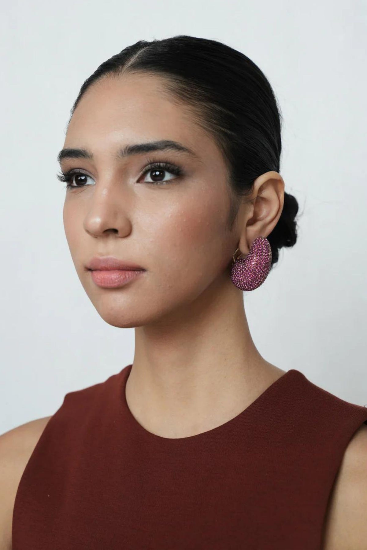 Kaju Earrings In Hot Pink