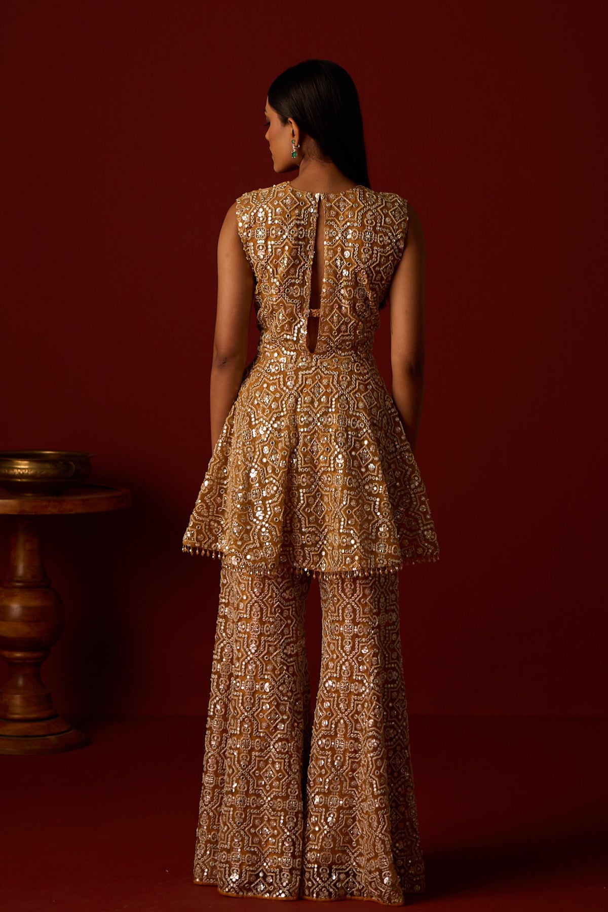 Hexagon Mirror Sharara Set