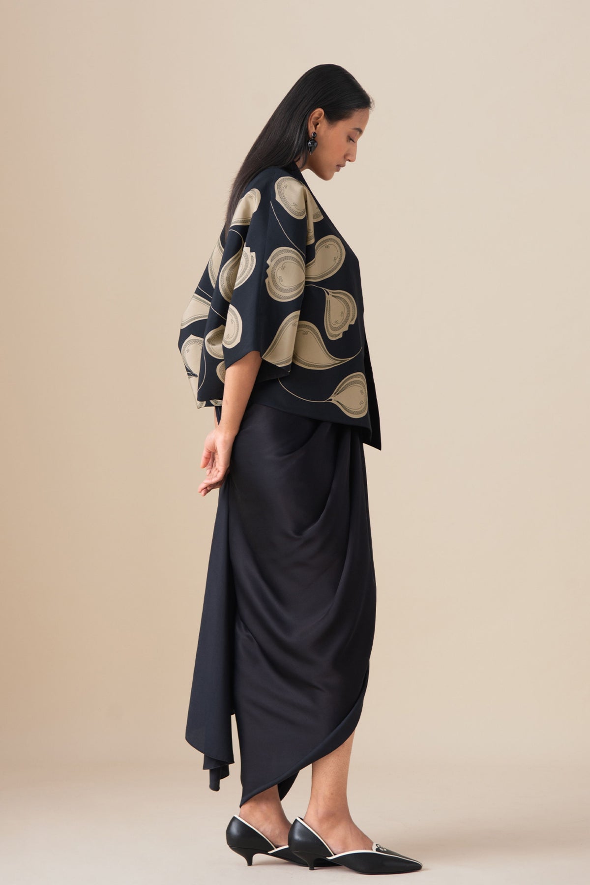 Sidra Draped Saree Set