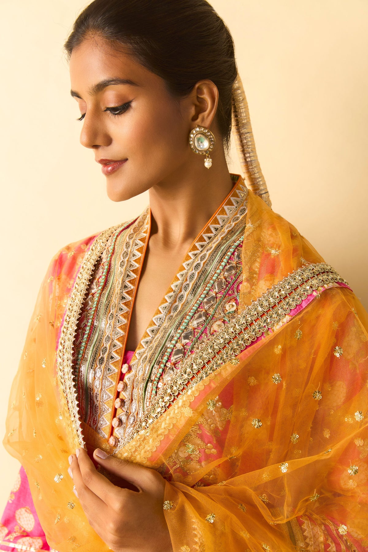 Binita Pink Anarkali Set