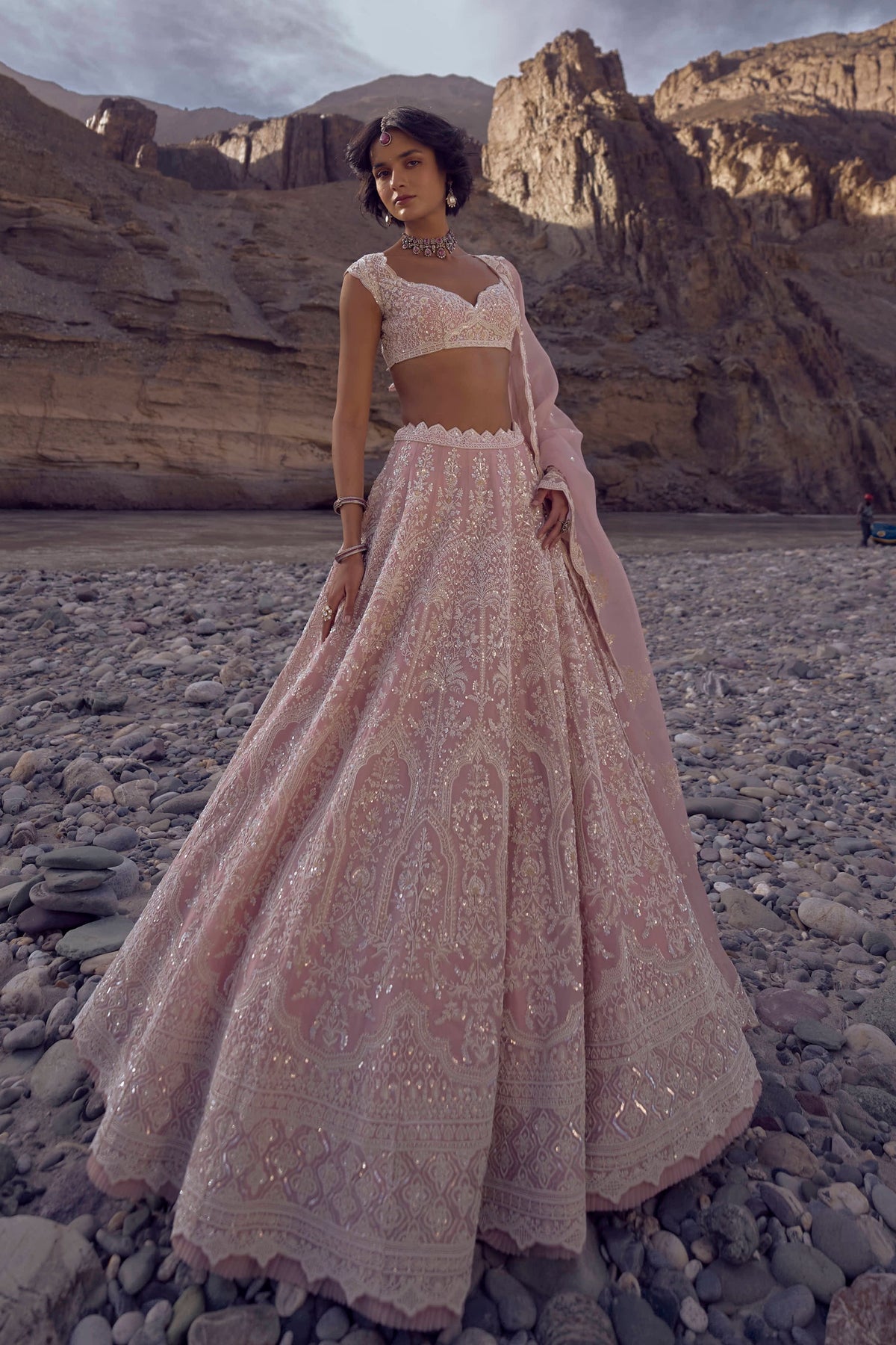 Palm Tree Lehenga Set