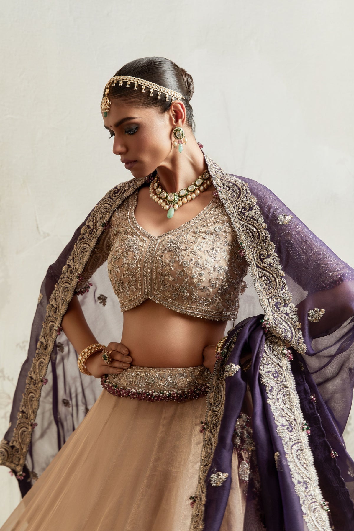 Gold Maal Resham Lehenga Set