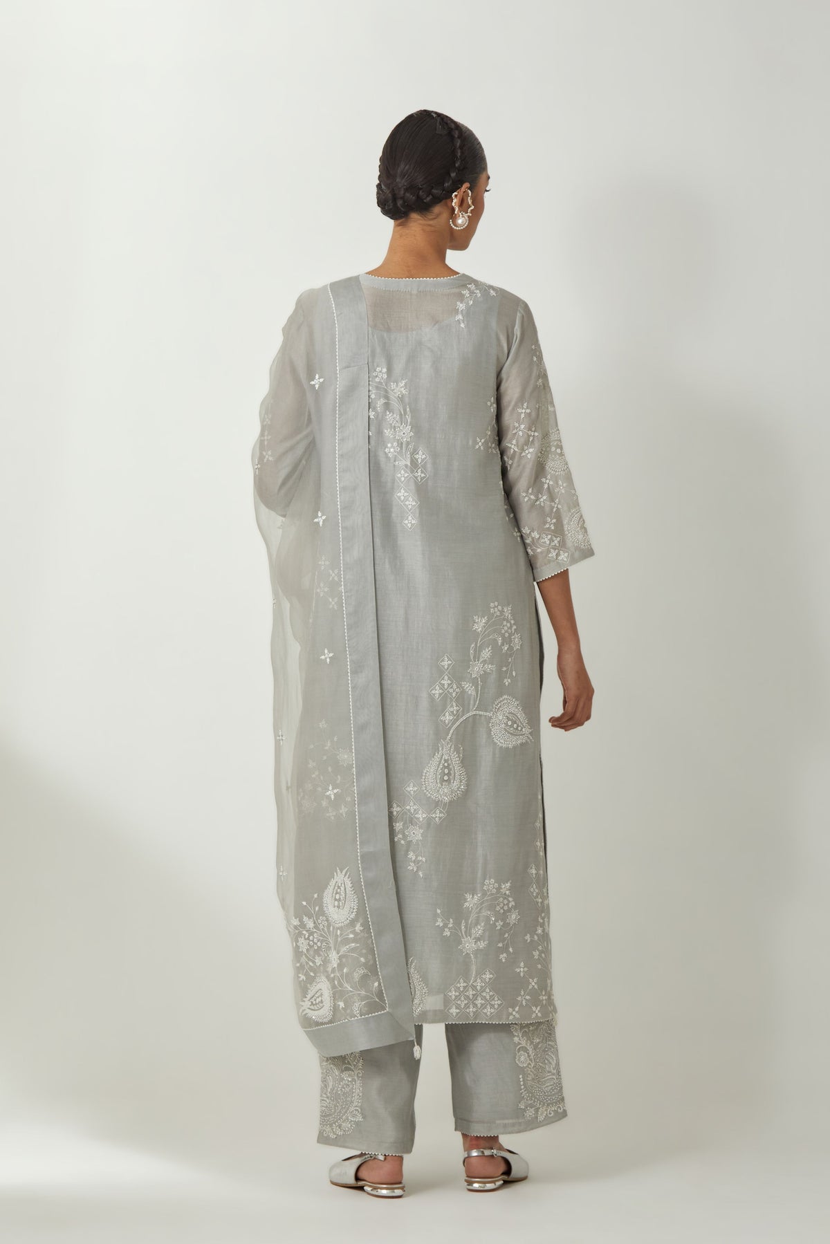 Chanderi Straight Kurta Set