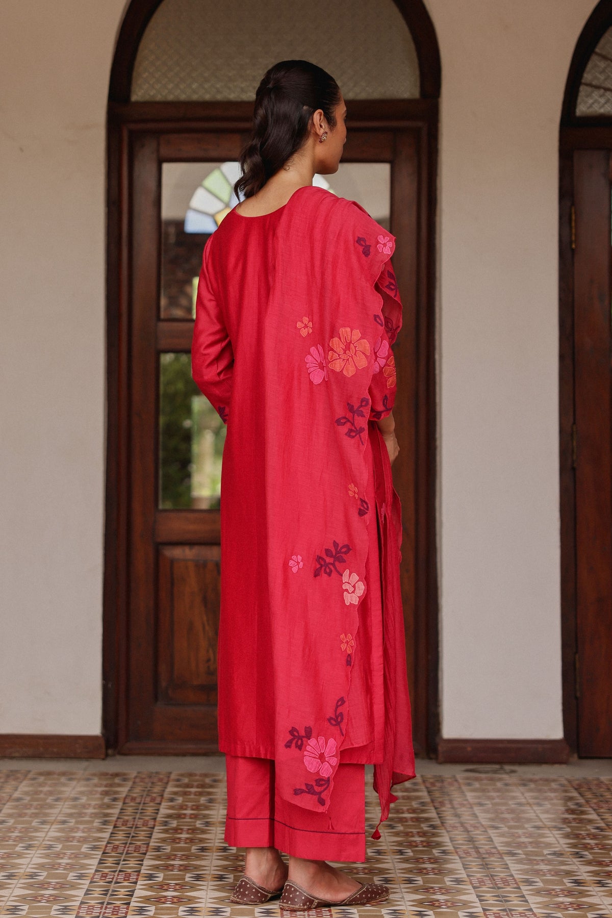 Rosewood Applique Kurta Set