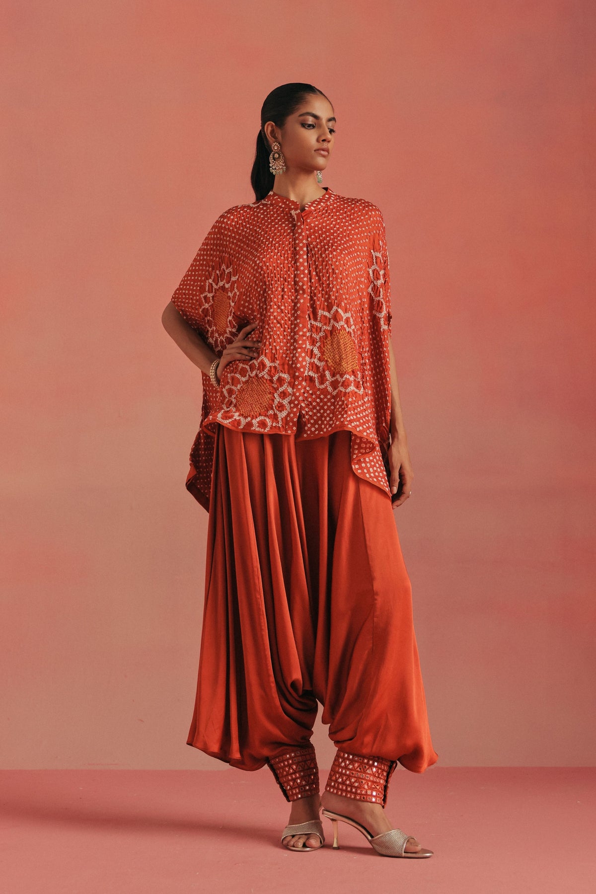 Band Collar Dhoti Set