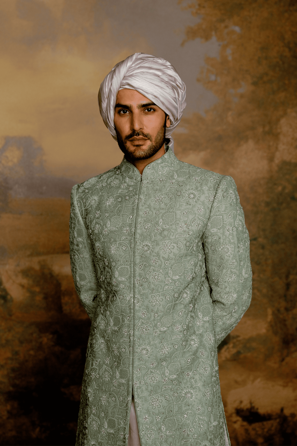 Chikankari Sherwani Set