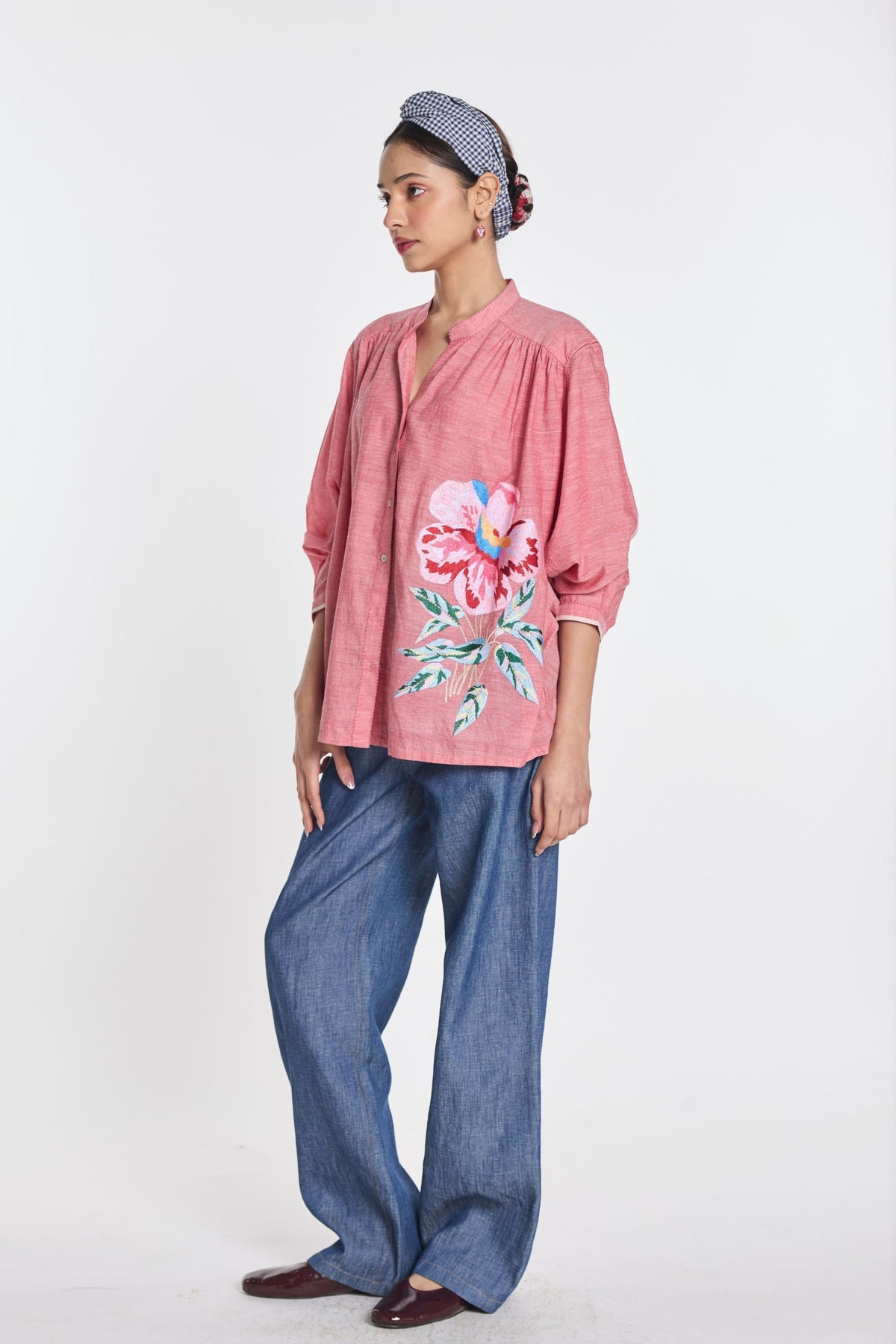 Scabiosa Embroidered Shirt