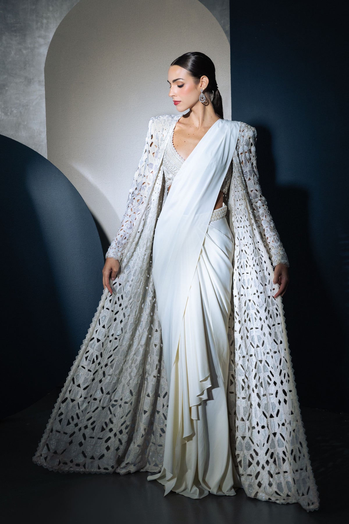 Elsa Jacket Drape Lehenga Set