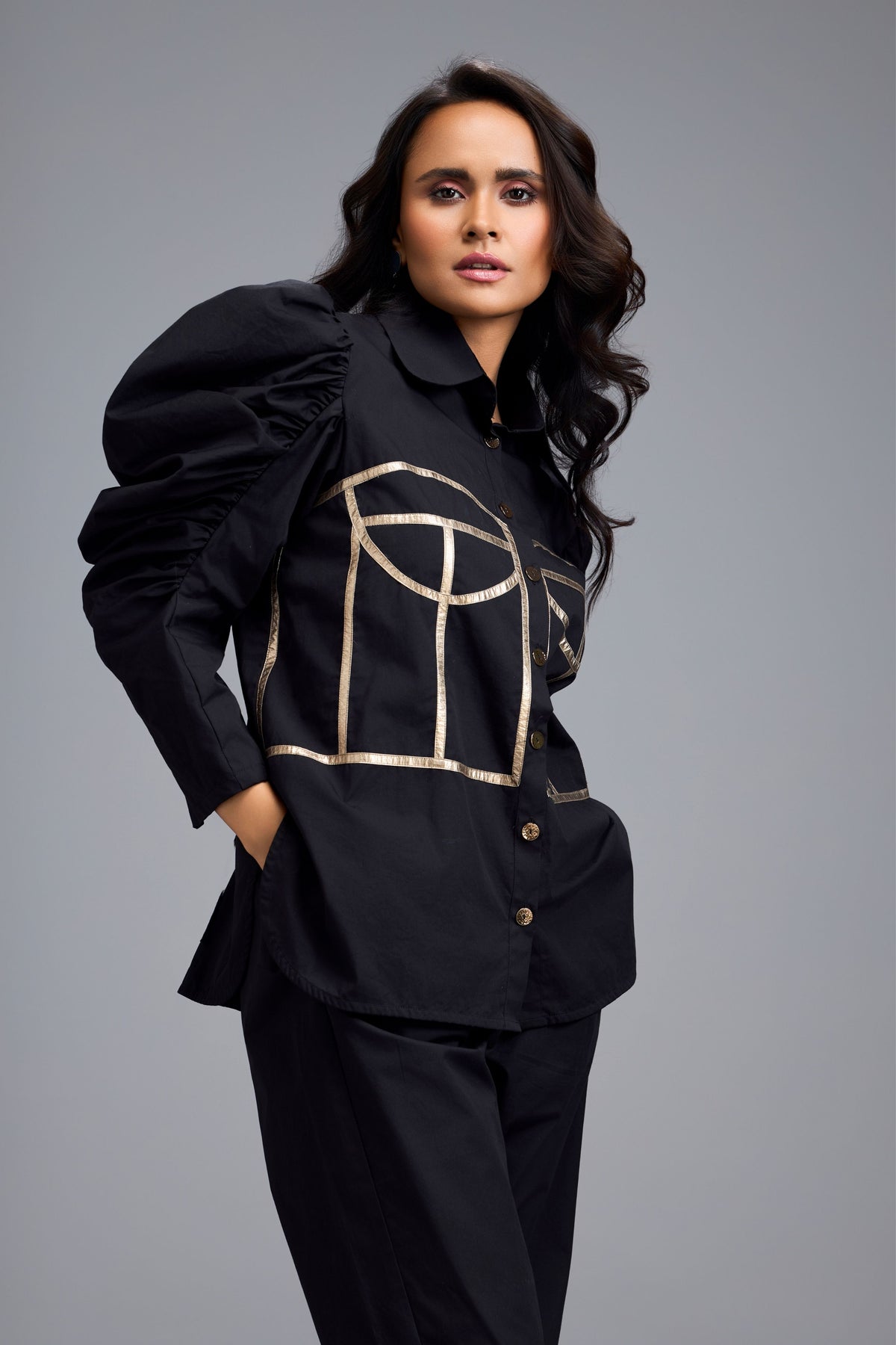 Eclipse Puff Slevees Shirt