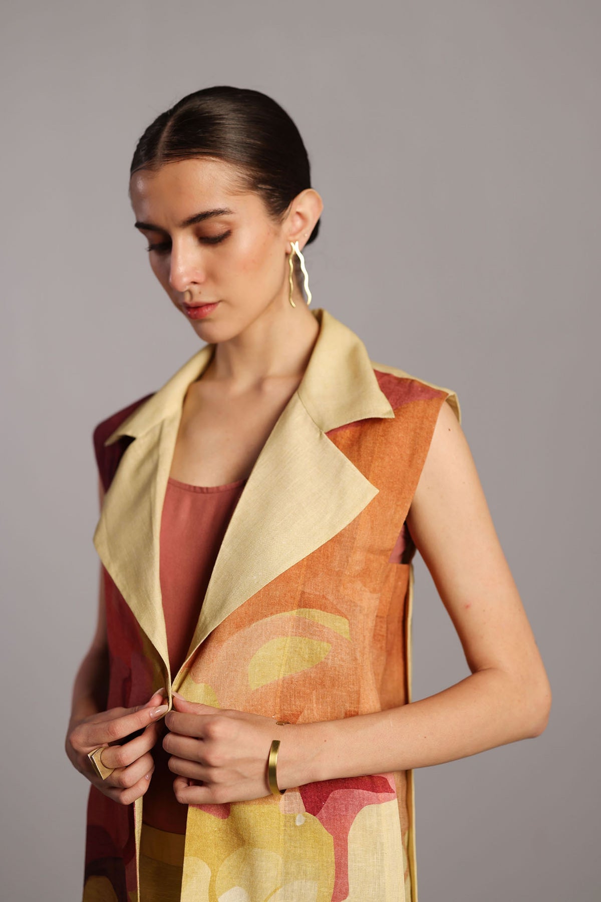 Diffuse Wine and Cream Jacket