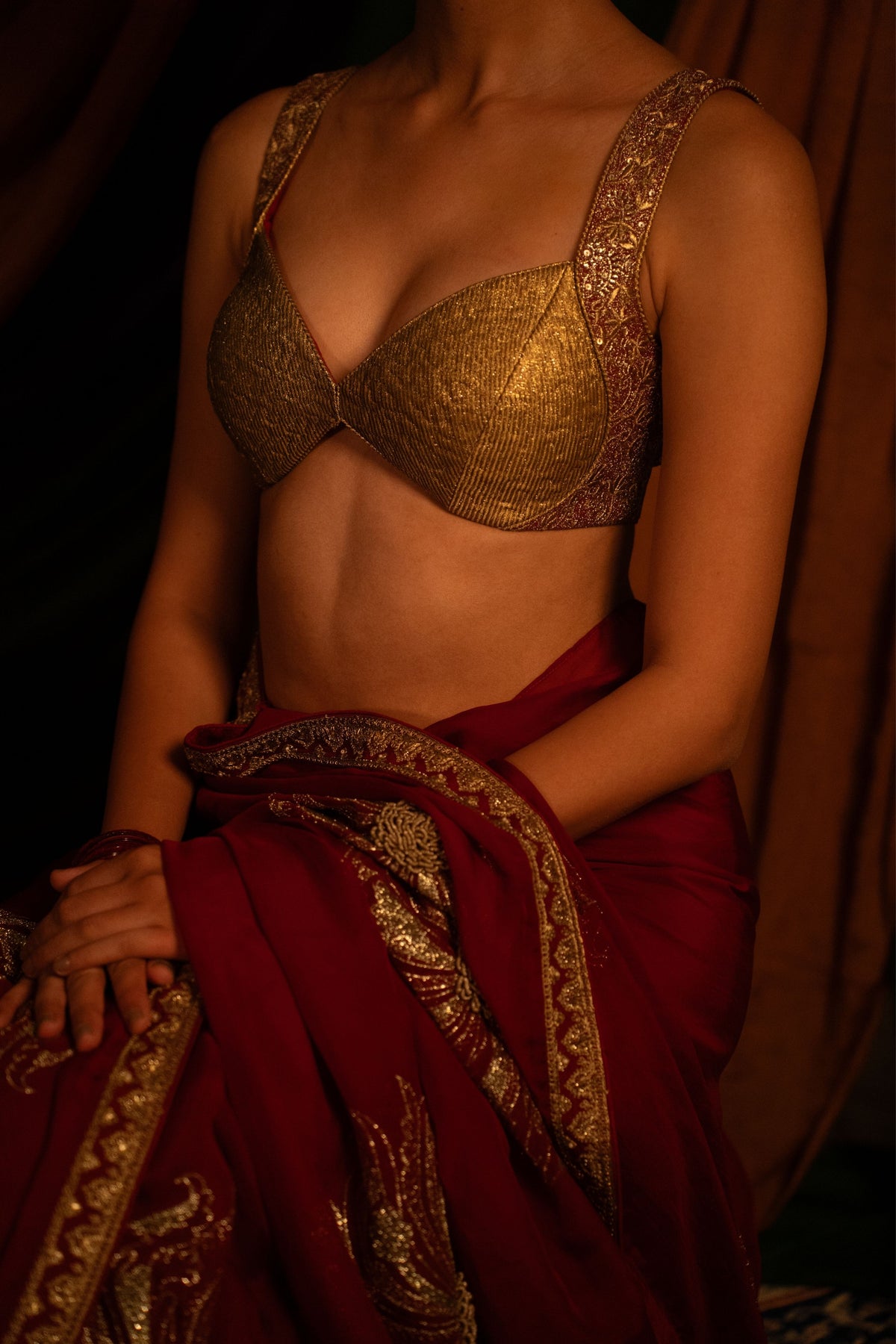 Rakt Prabha Saree Set