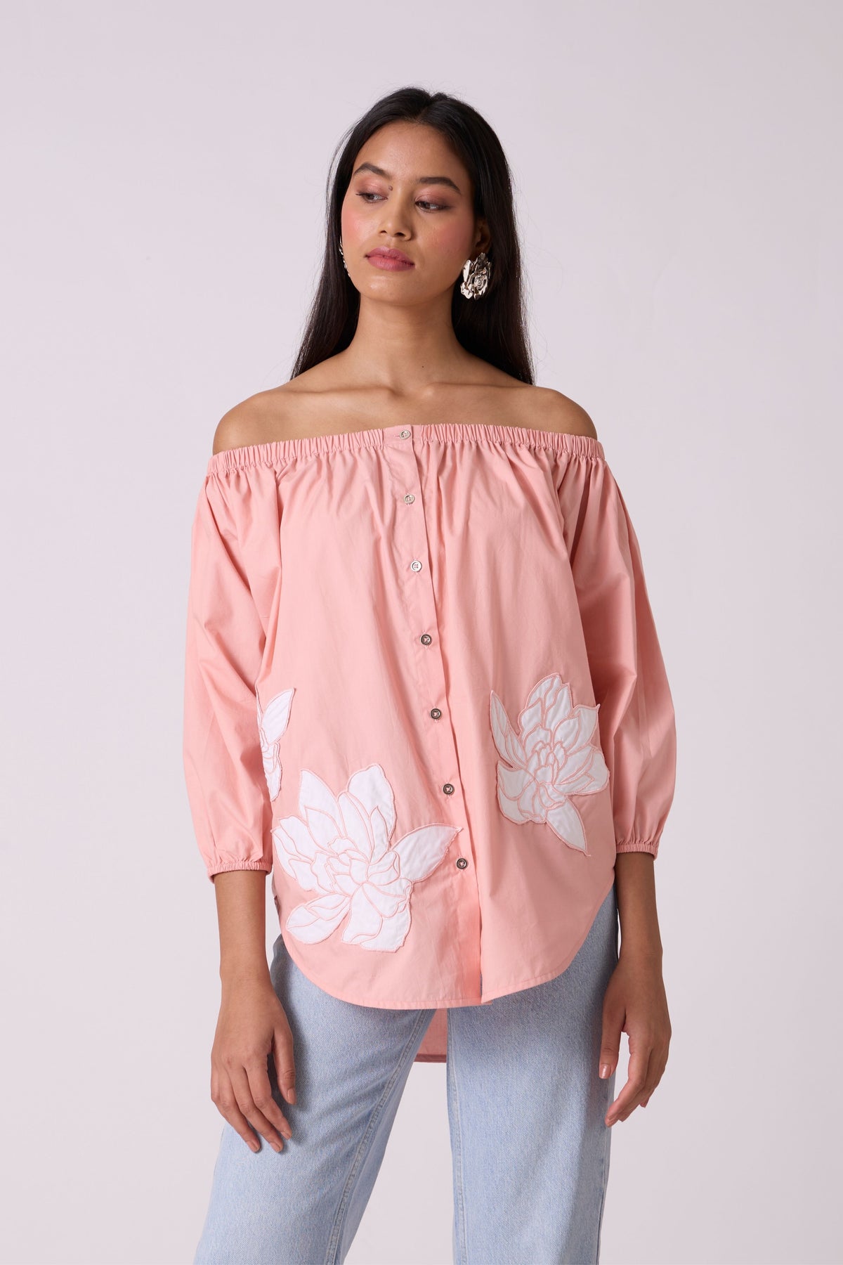 Phoebe Applique Pink Shirt