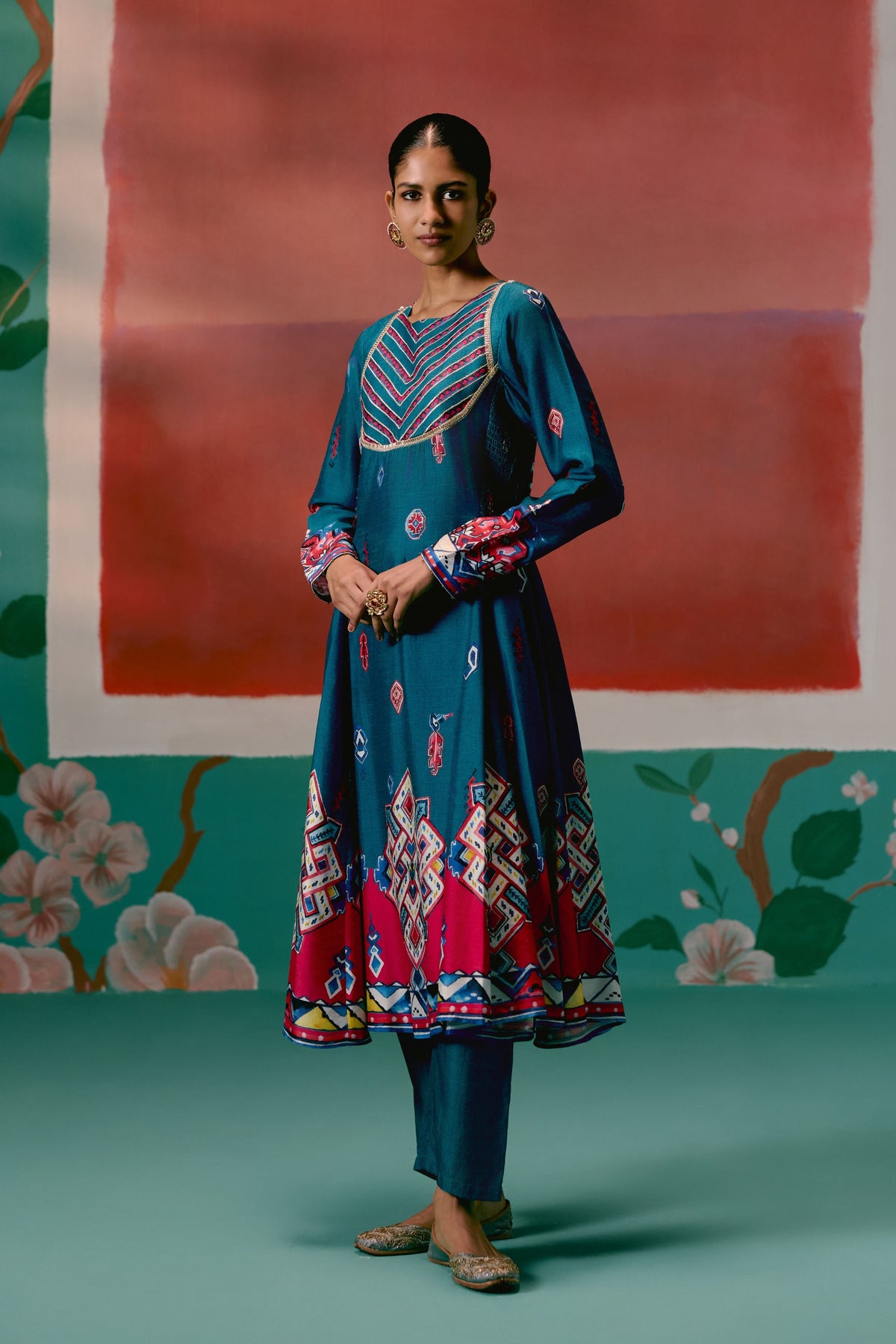 Aztec Anarkali Set