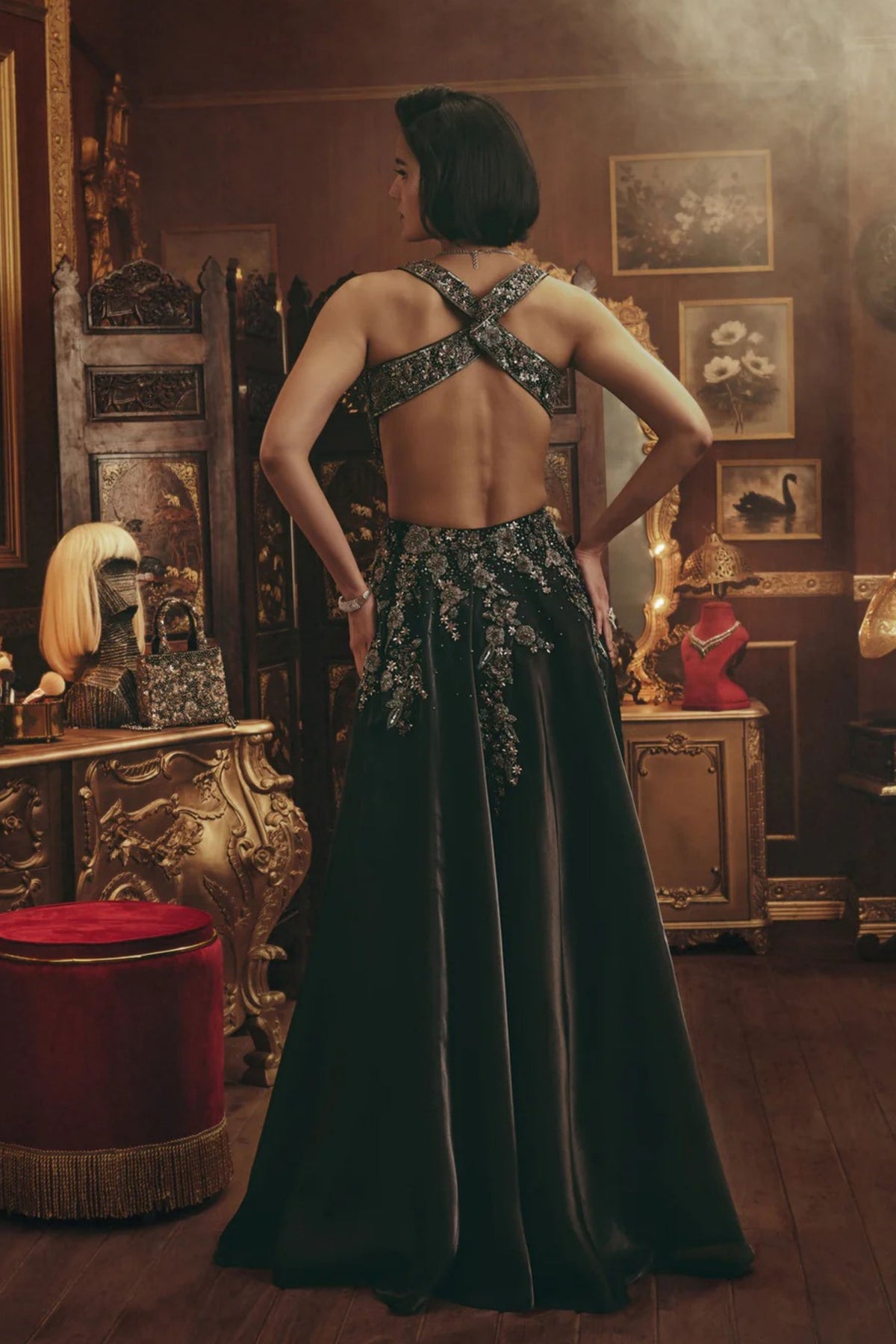 Lara Black Gown