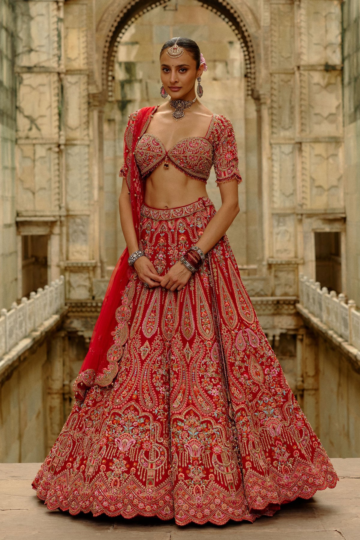 Resham Work Lehenga Set