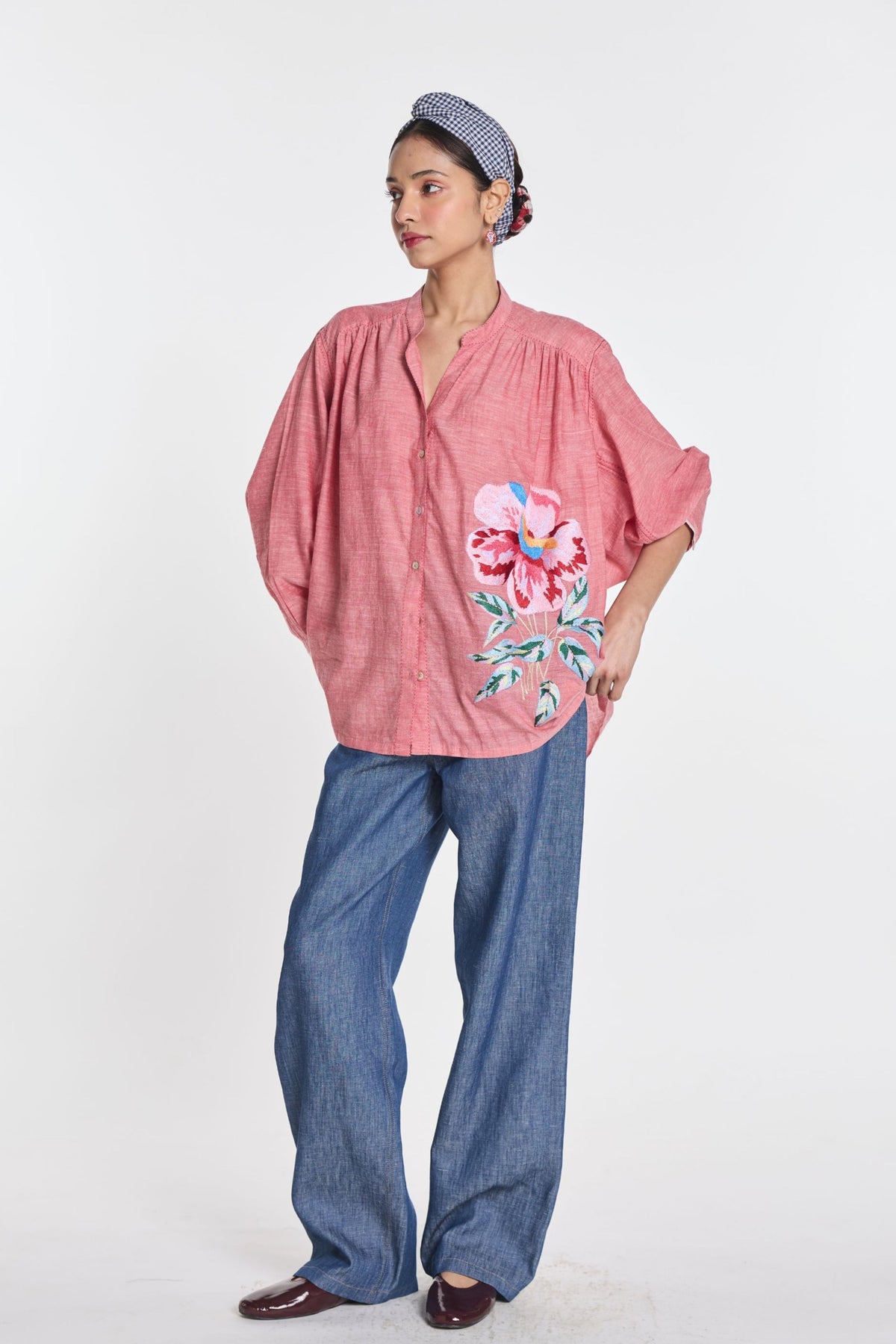 Scabiosa Embroidered Shirt