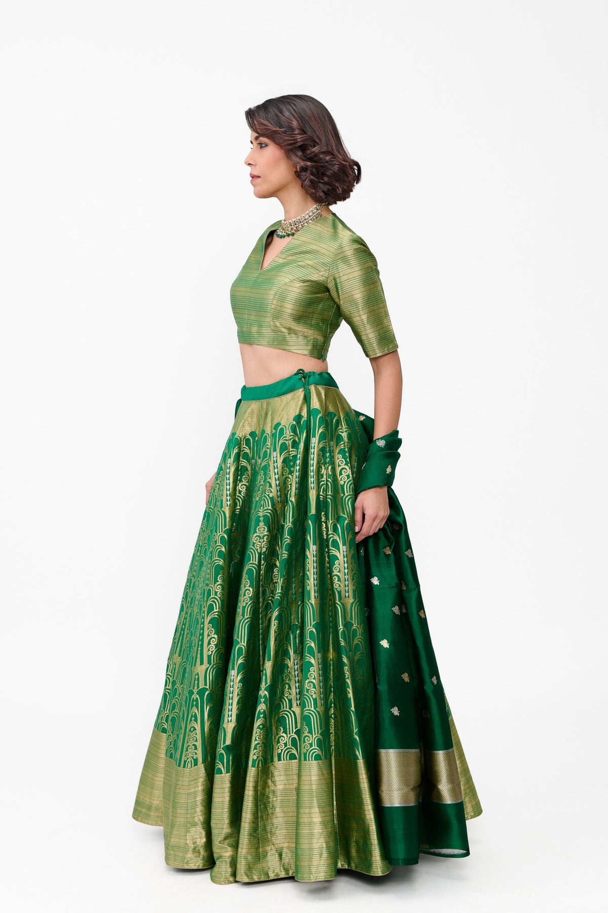 Green Aatishi Lehenga Set