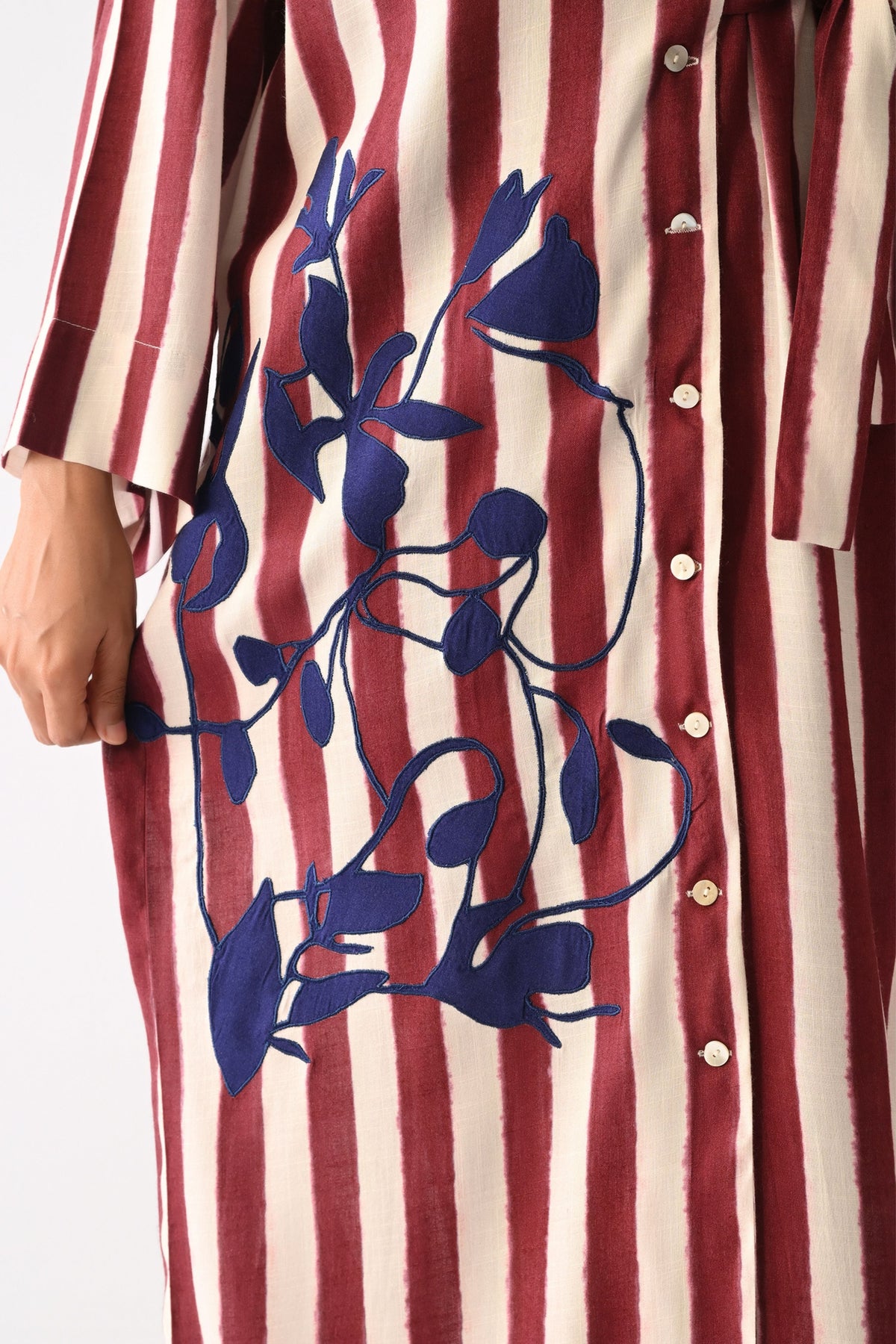 Revolt Bric Wrap Applique Dress