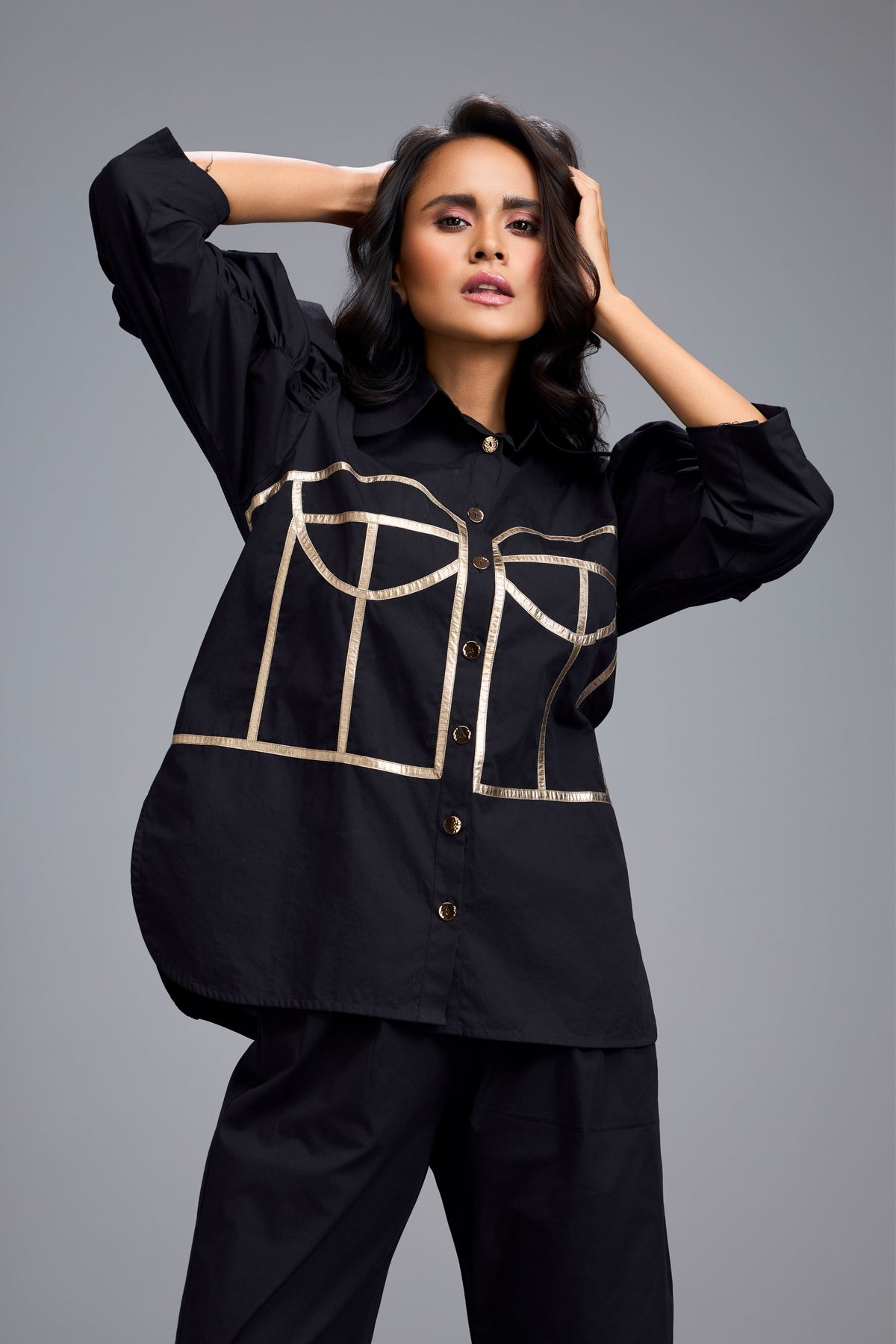 Eclipse Puff Slevees Shirt