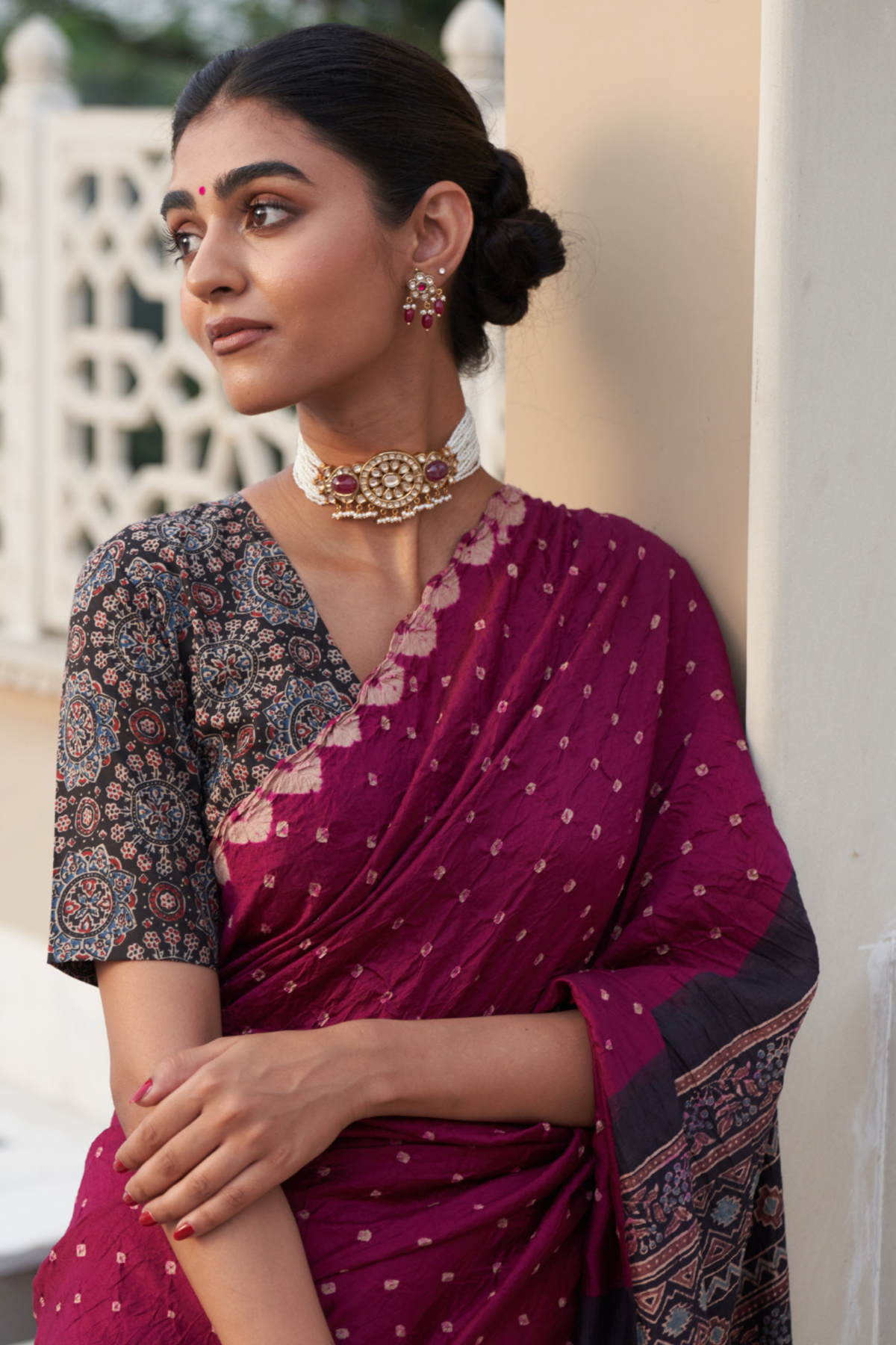 Parinita Wine Saree