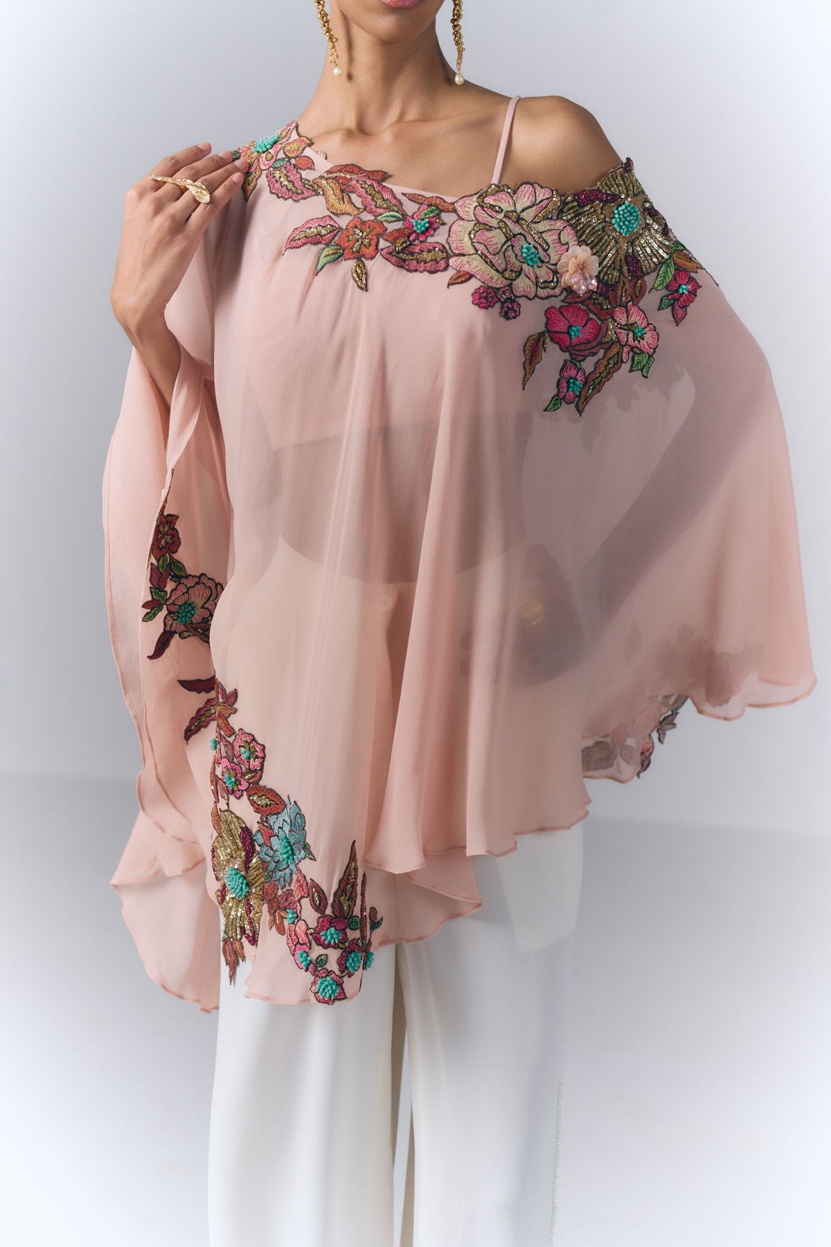 Peach Petal Kaftan Set