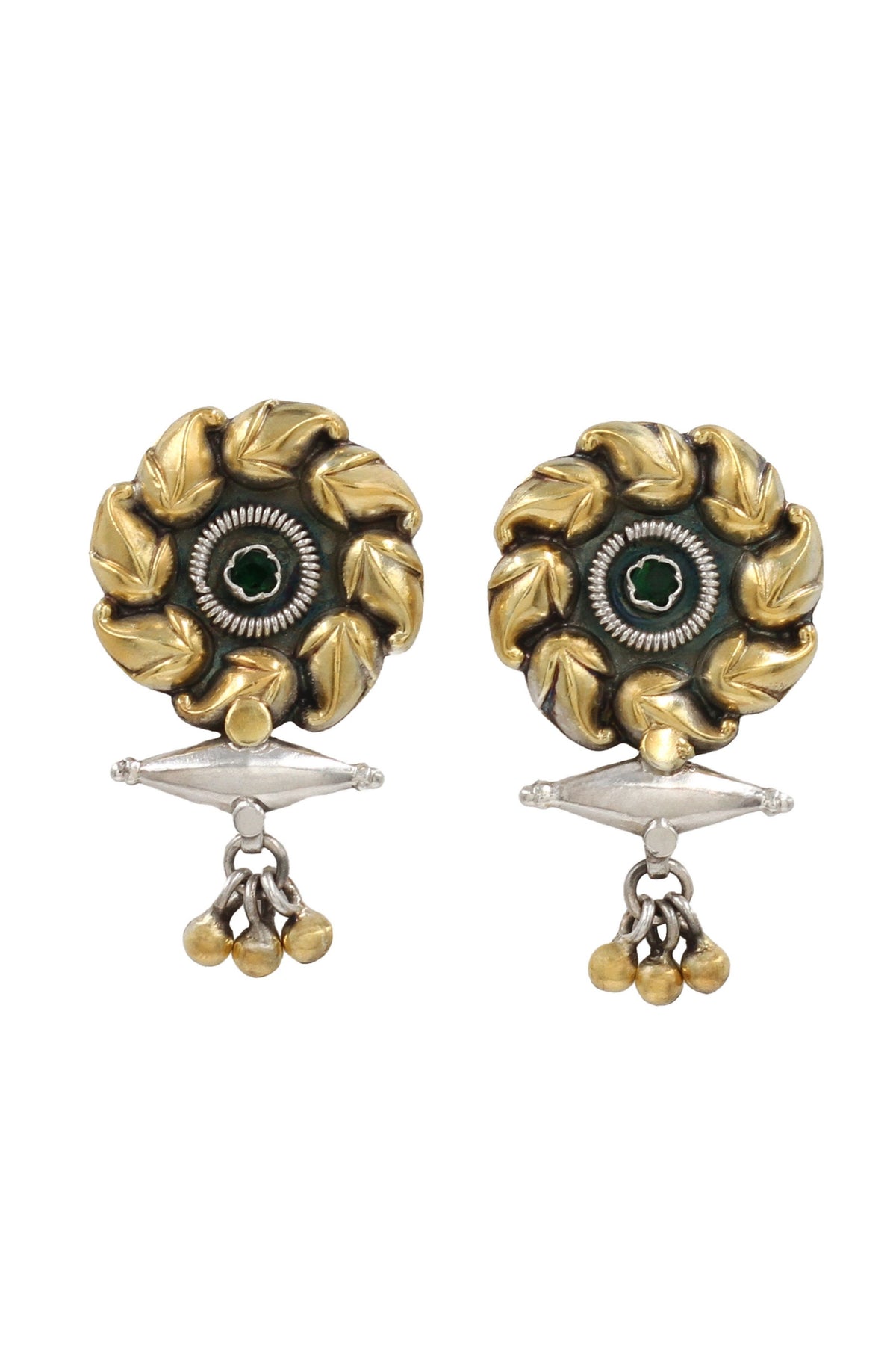 Silver Handcrafted Earrings in Gold