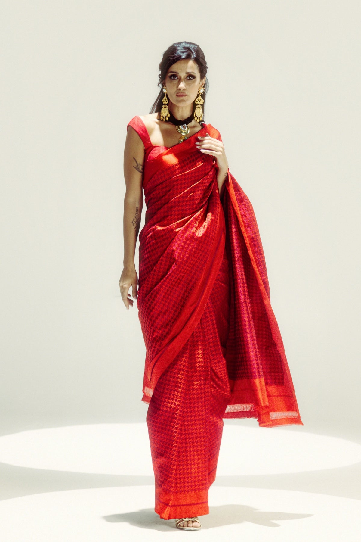 The Red Snapper Saree