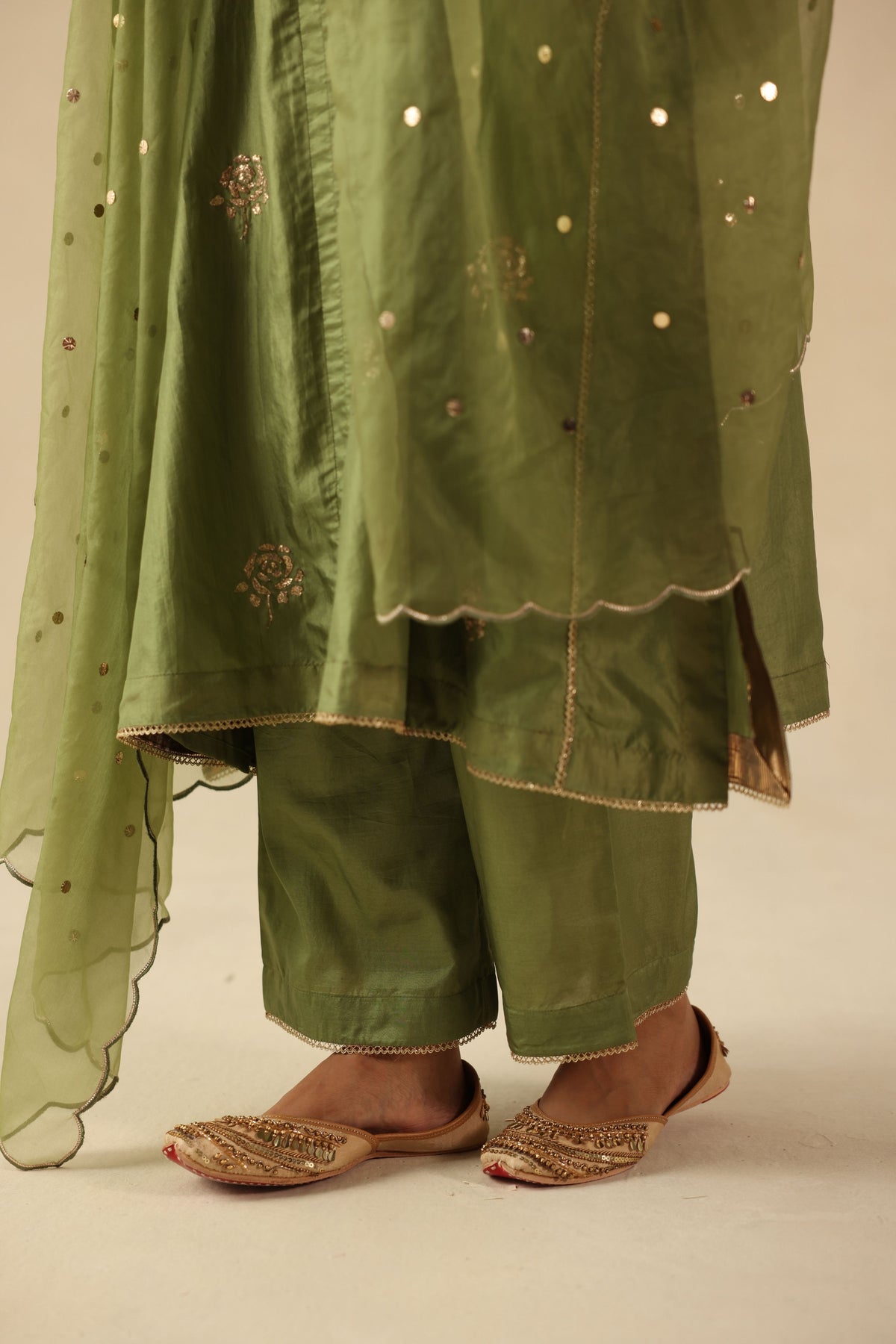 Green Kohinoor Kurta Set