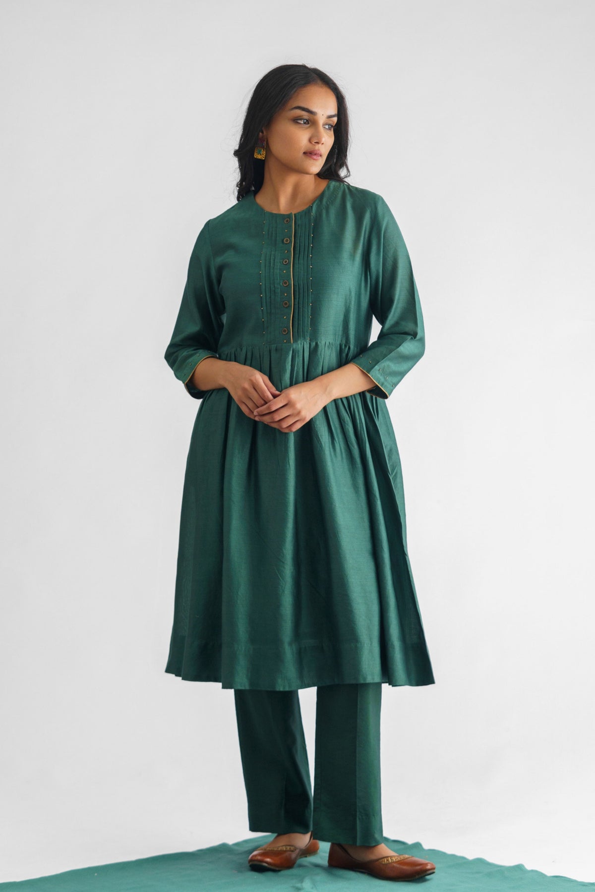 Beaded Chanderi Silk Kurta