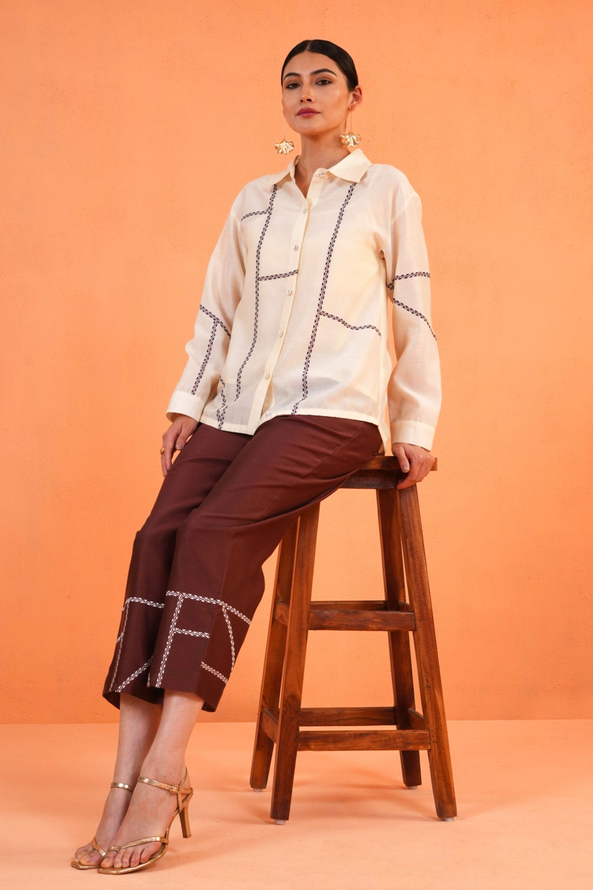 Brown Mosaic Co-ord Set