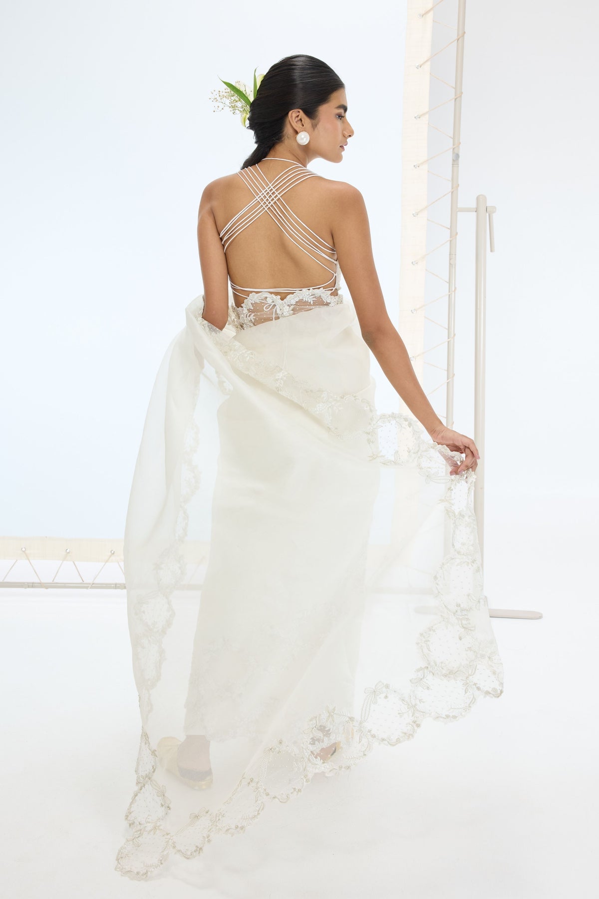 Luna Saree in Off-white
