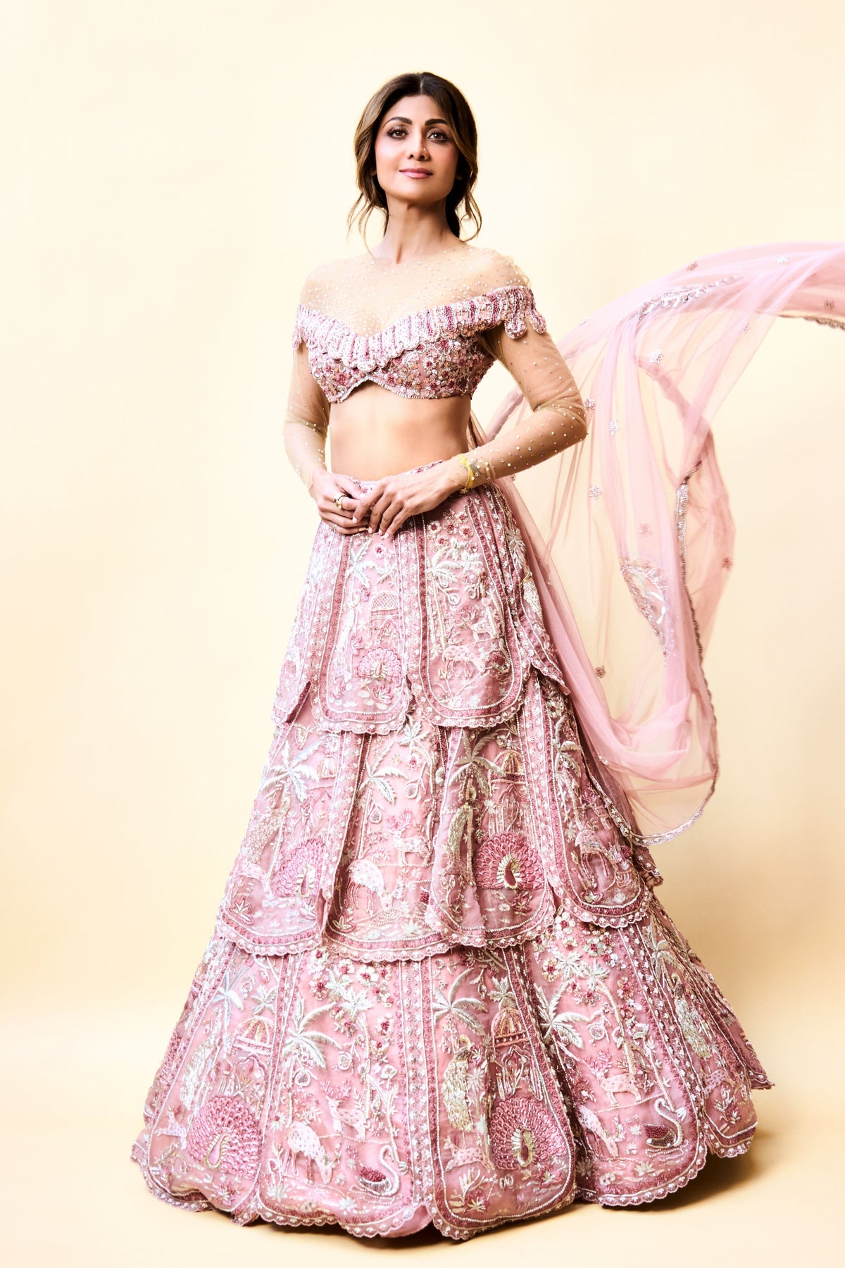 Mrigh Mayuri Petal Lehenga Set