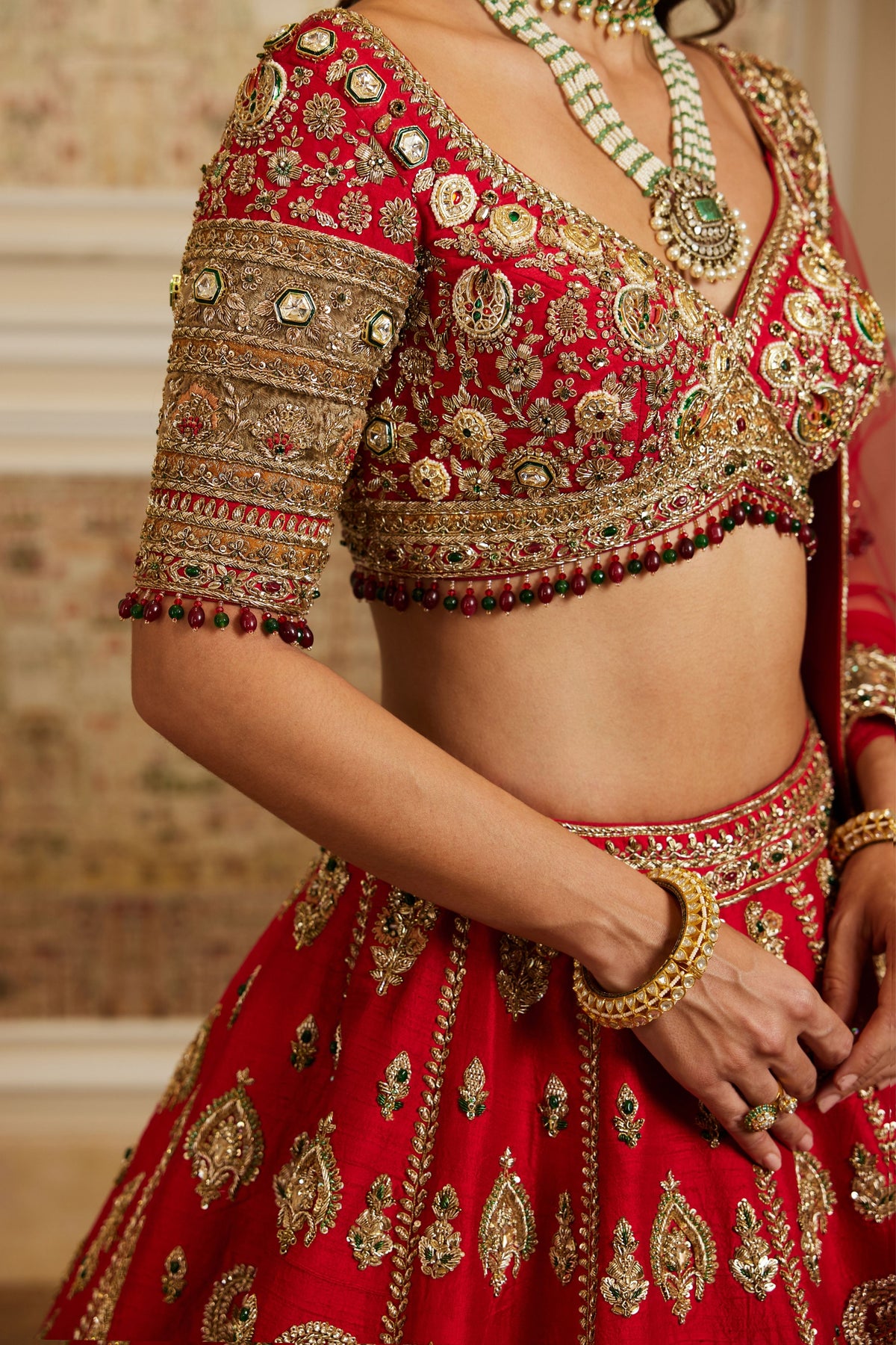 Naima Red Lehenga Set