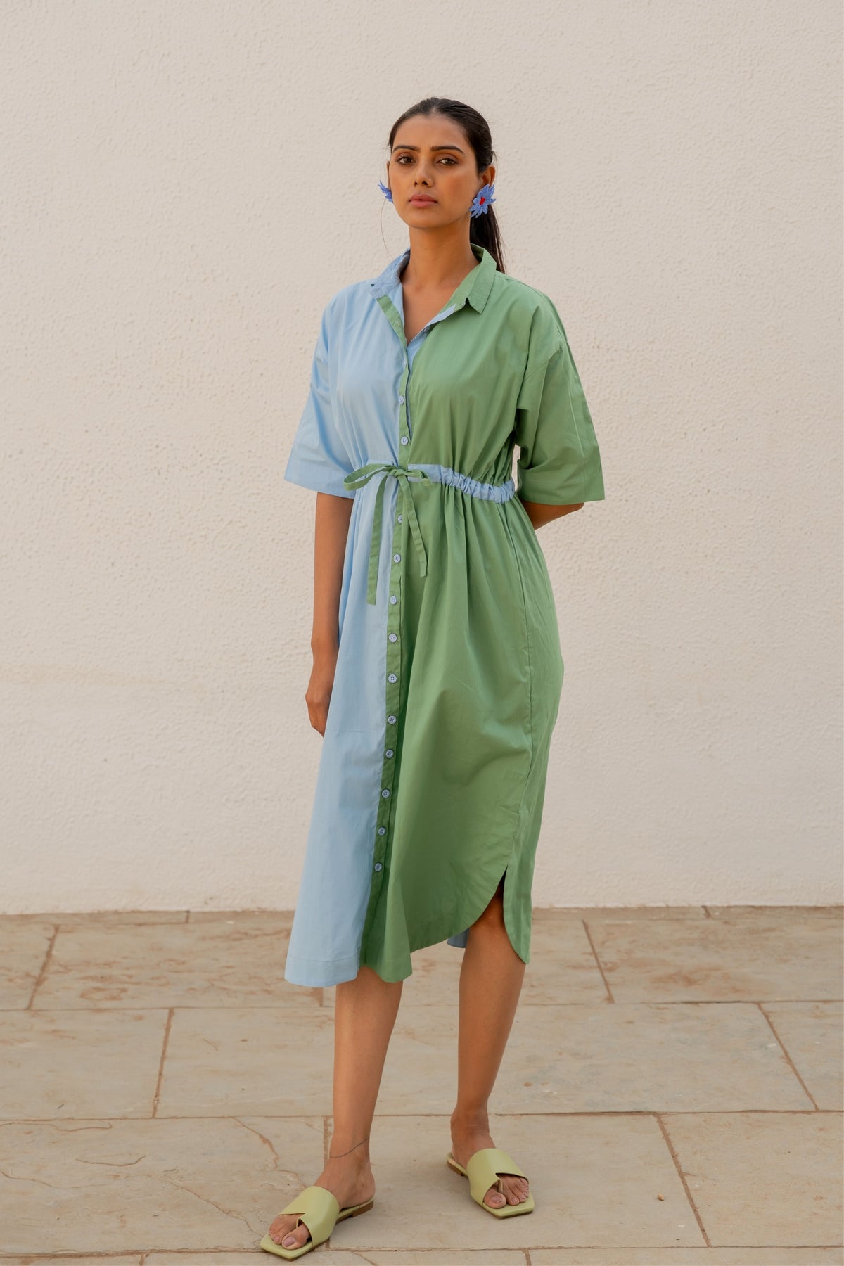 Periwinkle Meadows Shirt Dress