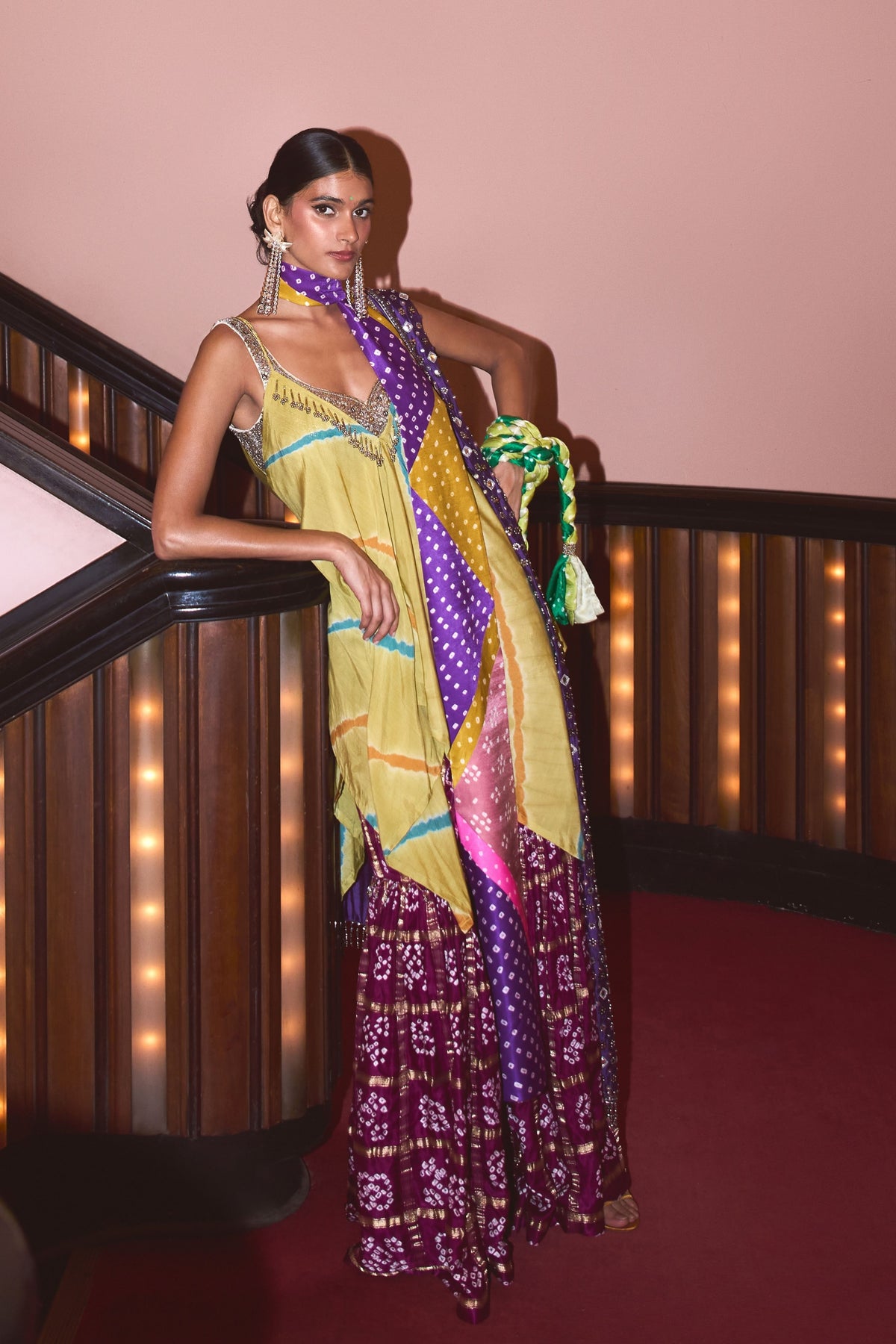 Rangeela Olive Mulberry Gharara Set