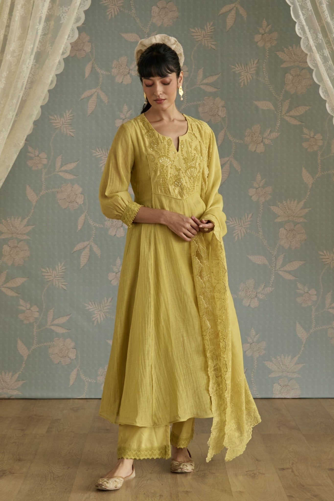 Yellow Nora Kurta Set - Kritika Dawar - Elahe