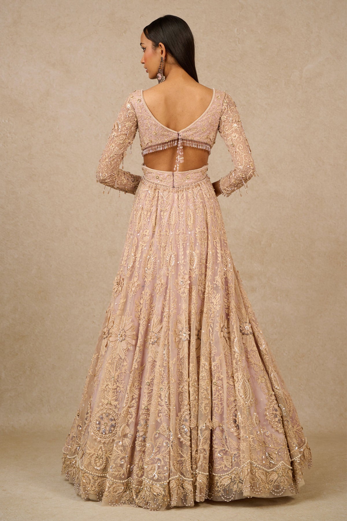 Lilac Boat-necked Gown