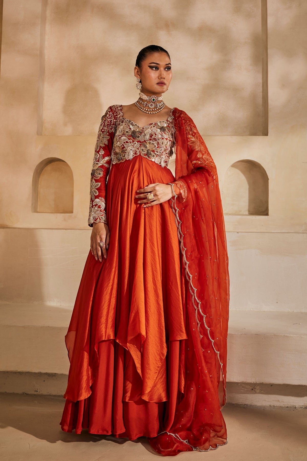 Kesari Anarkali Set