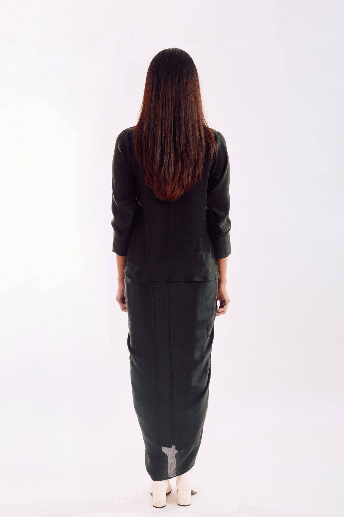 Black Side Tie Co-ord Set