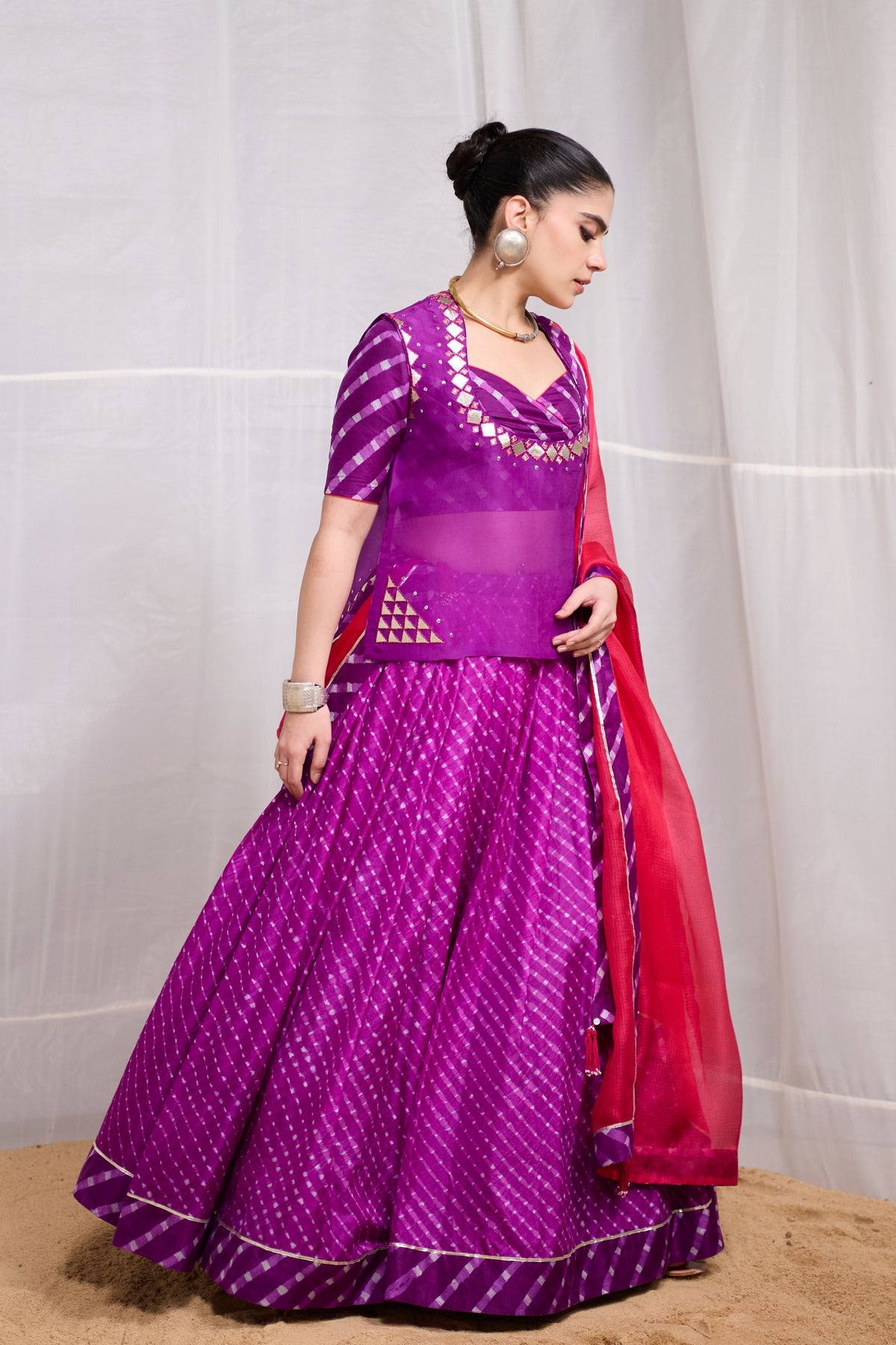 Purple Rela Lehenga Set
