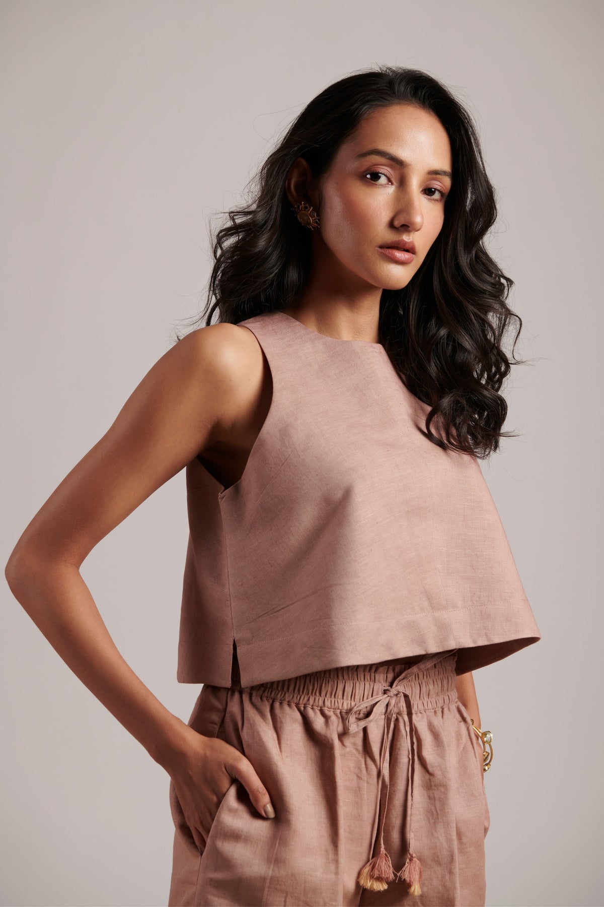 Vintage Rose Bliss Crop Top