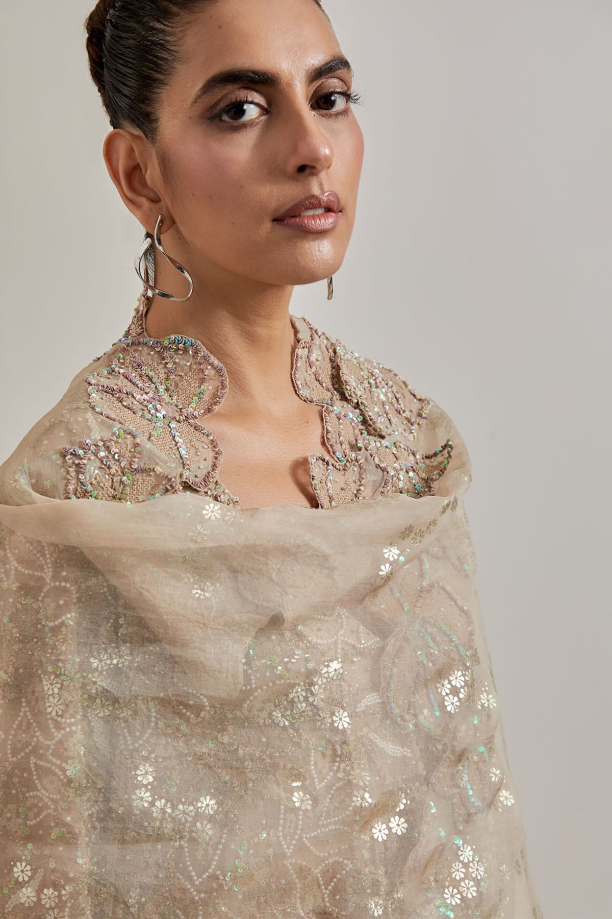 Champagne Glimmer Sharara Set