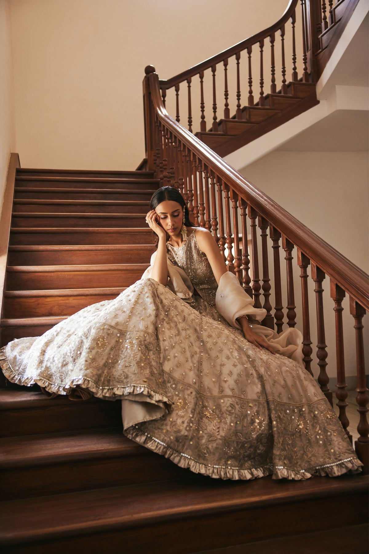 Tissue Lehenga Set
