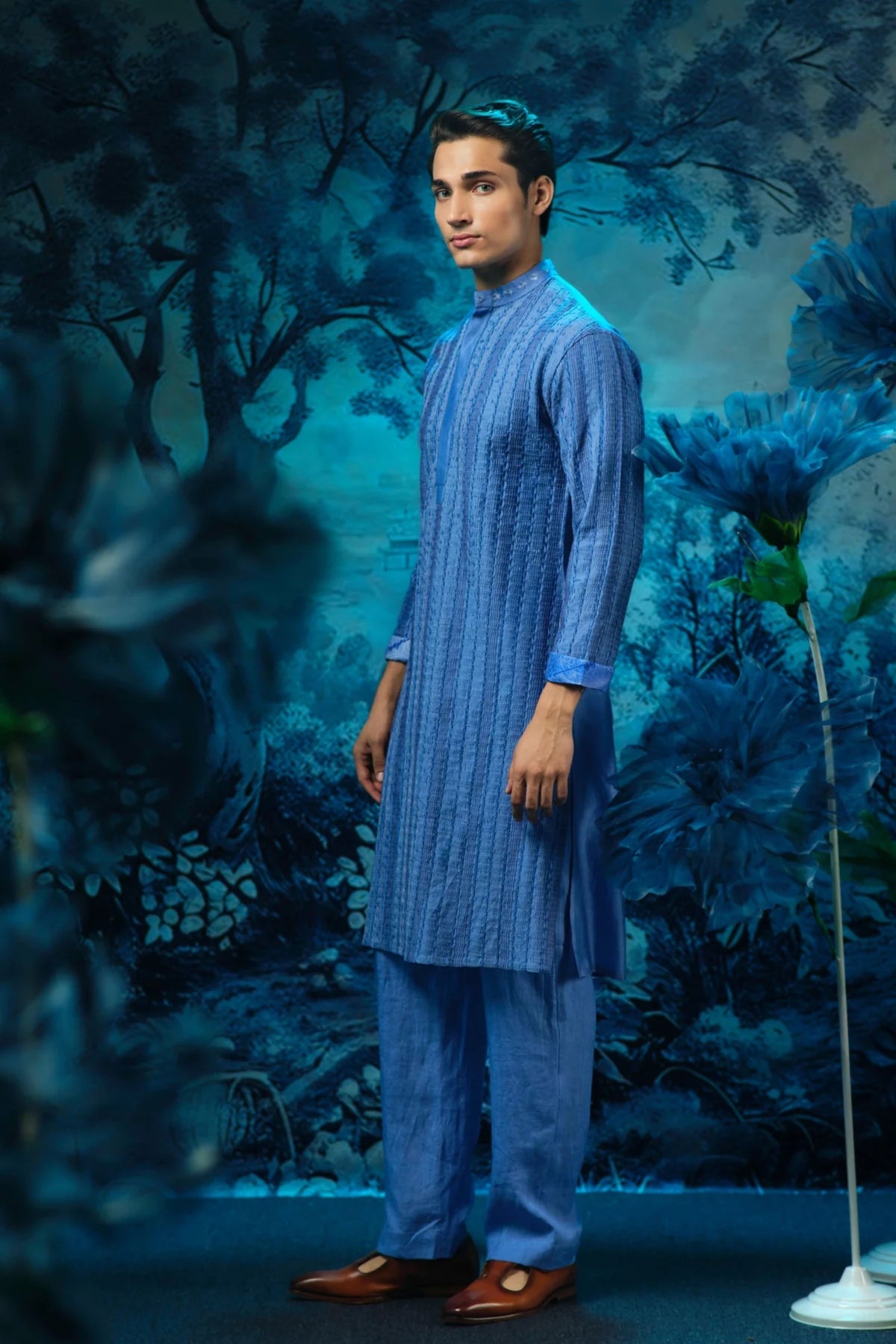 Indigo Bliss Pintuck Kurta Set