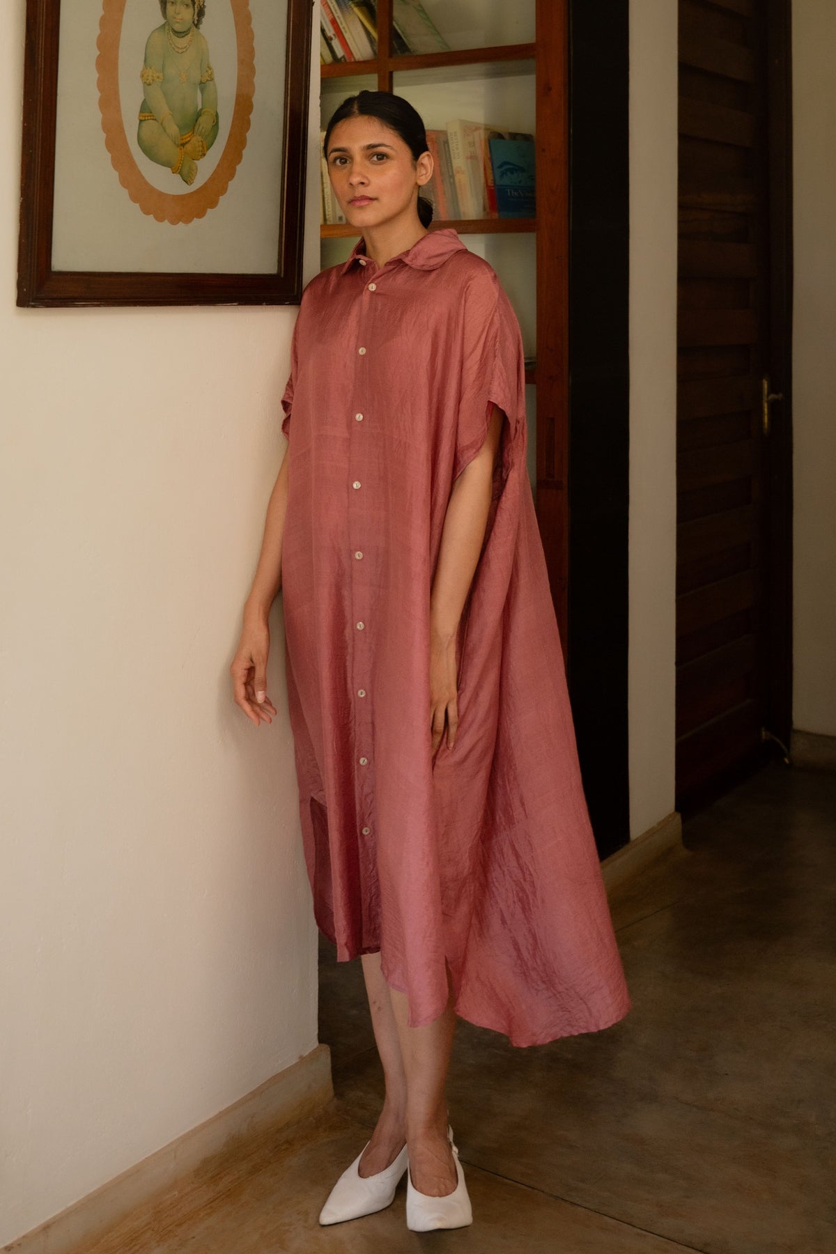 Old Rose Shirt Dress