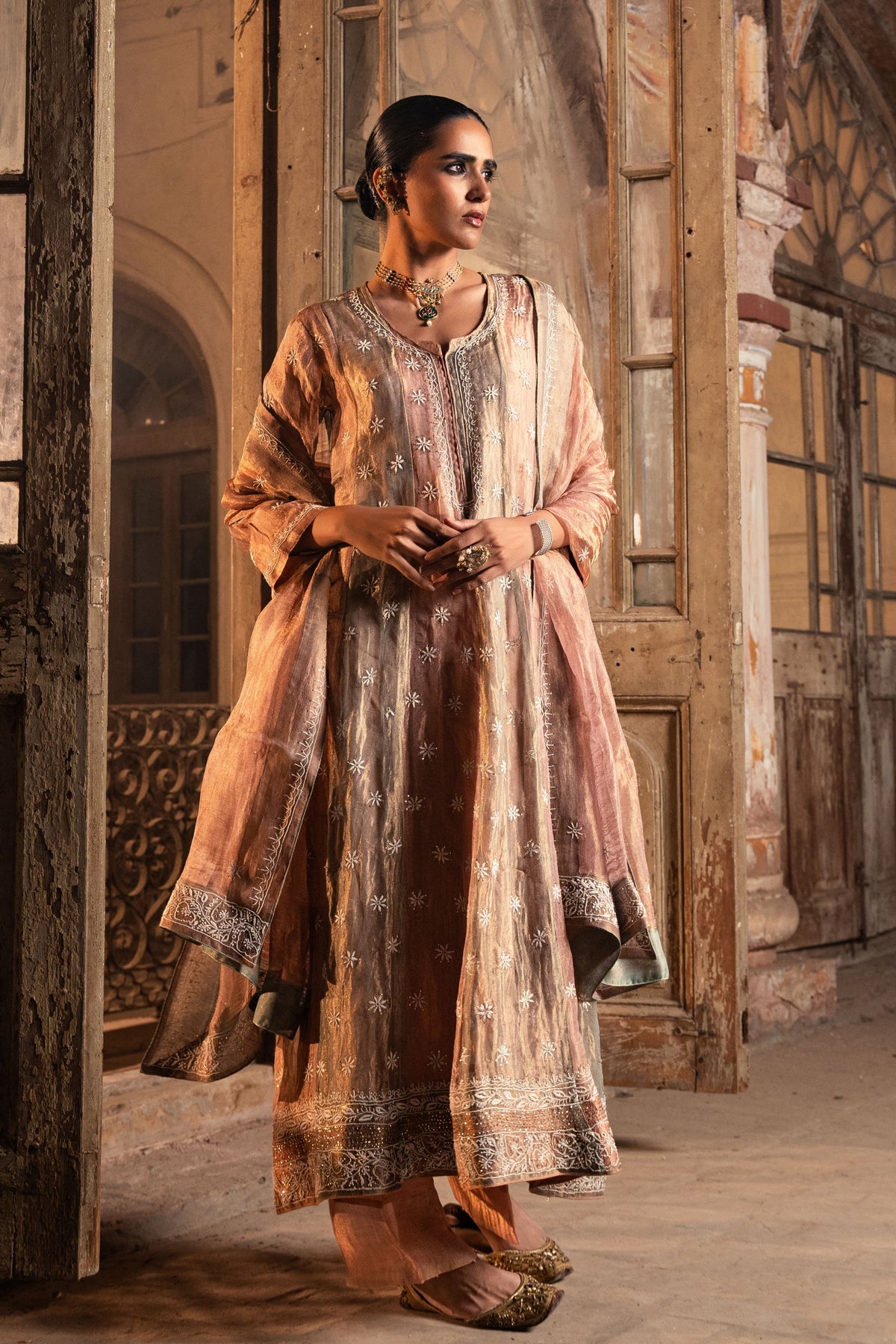 Rose Pink Anarkali Set