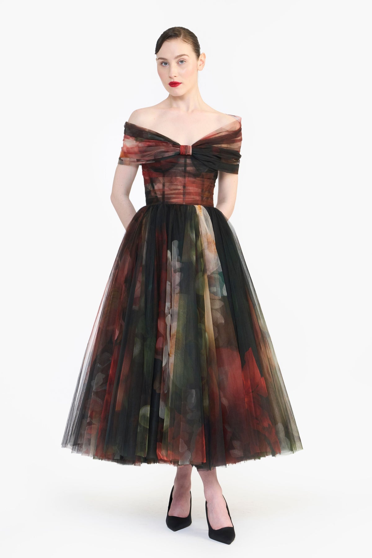 Sculpted Draped Midi