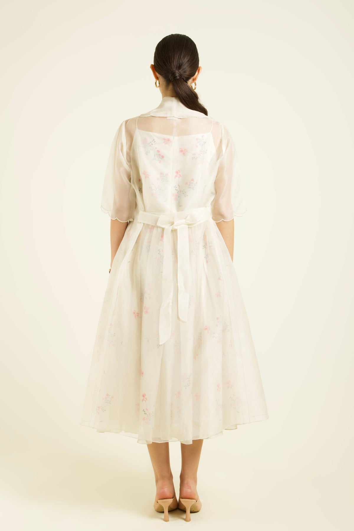 Ivory Scalloped Jacket Dress